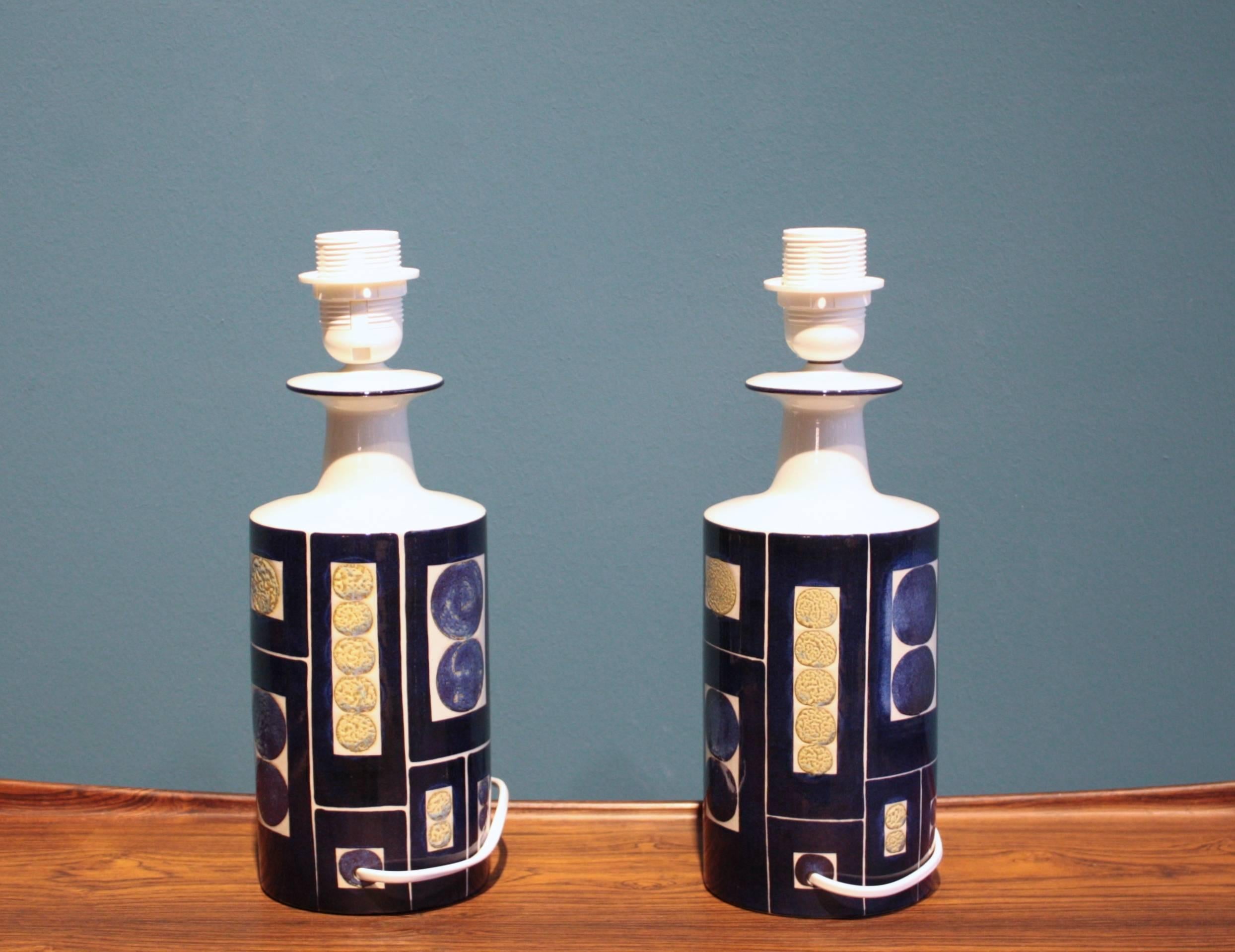 20th Century Pair of Royal 9 Tenera Table Lamps by Inge-Lise Kofoed for Fog & Mørup, 1967