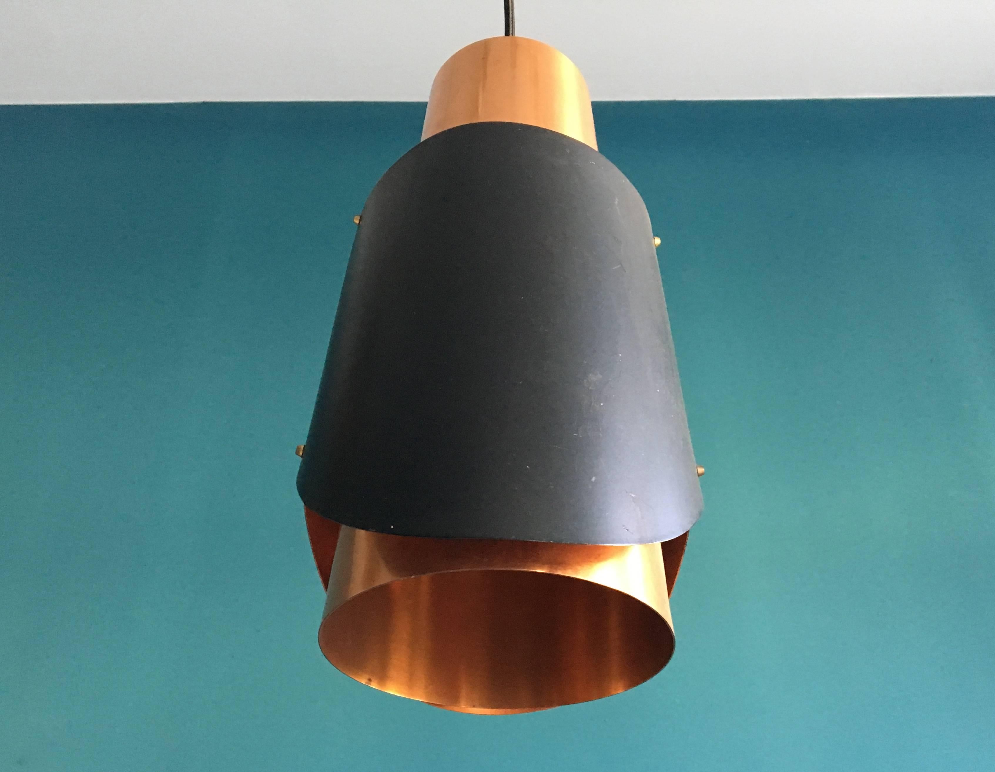 Mid-Century Modern Pair of Vintage Bent Karlby Osterport Pendant Lights Produced by Lyfa in Denmark
