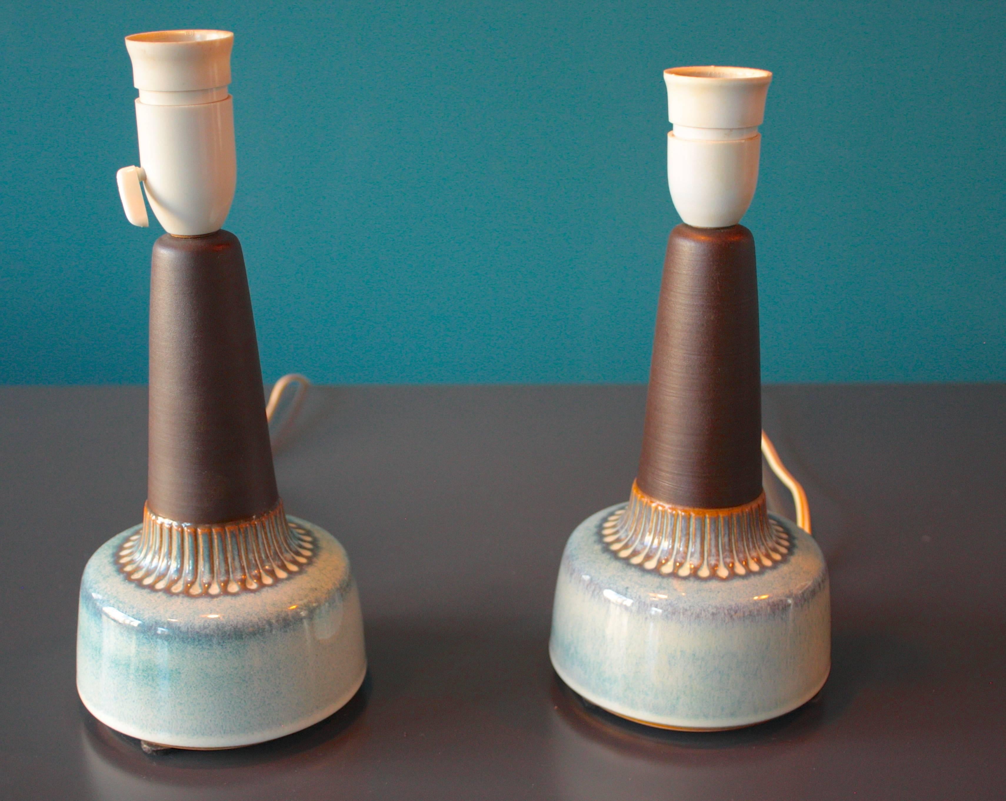 Danish Mid-Century Table Lamps from Soholm, 1960s, Set of Two