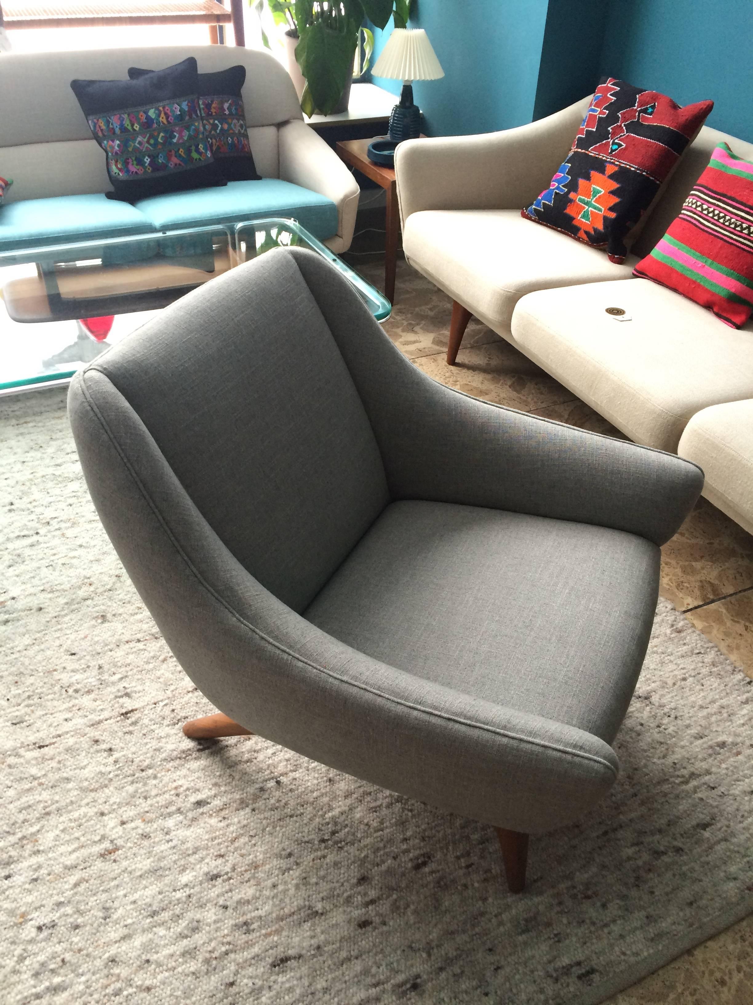 Rare ML 90 Easy Chair by Illum Wikkelsø for A. Mikael Laursen 1
