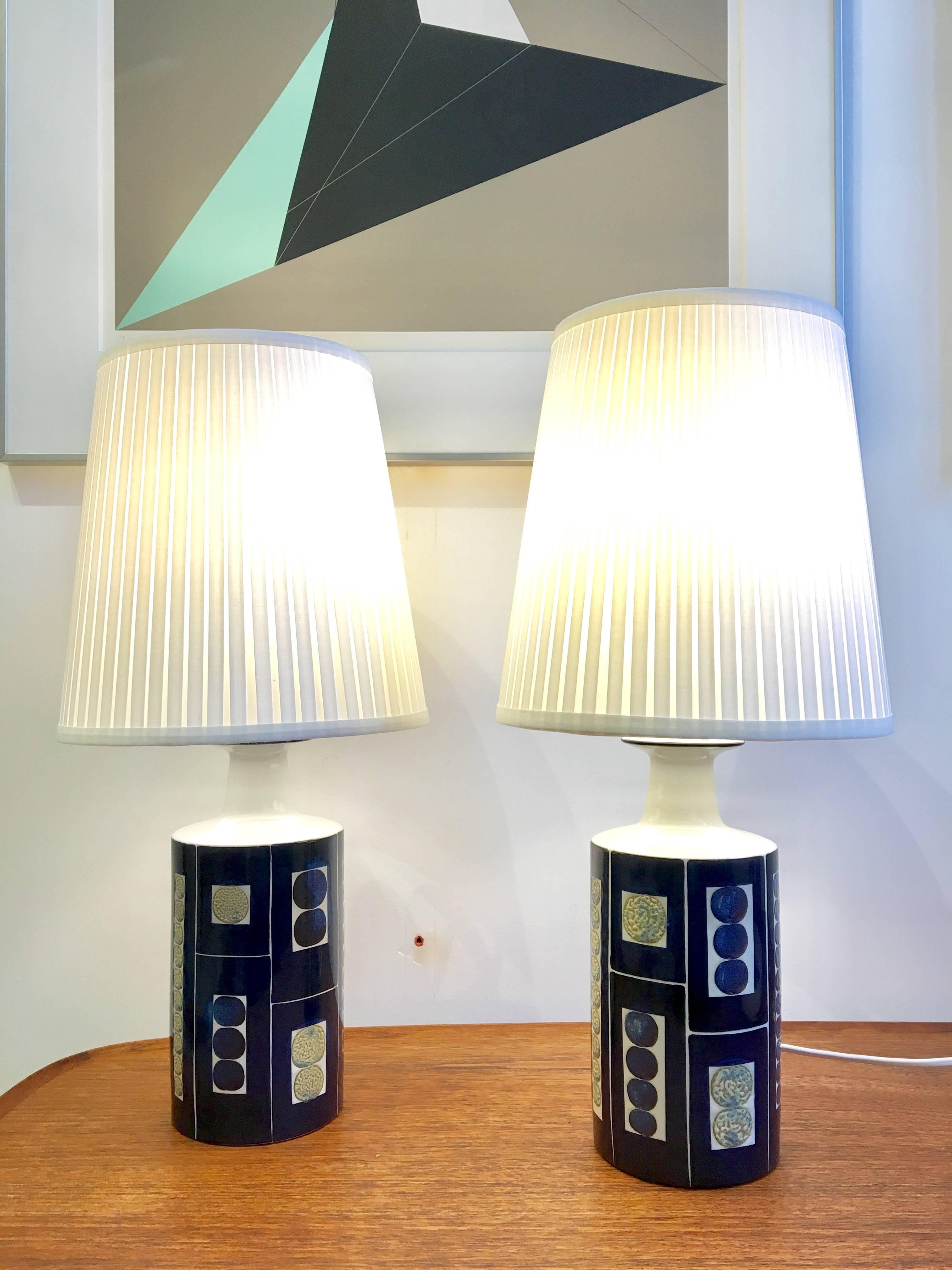 Pair of Royal 9 Tenera Table Lamps by Inge-Lise Kofoed for Fog & Mørup, 1967 In Good Condition In Berlin, DE
