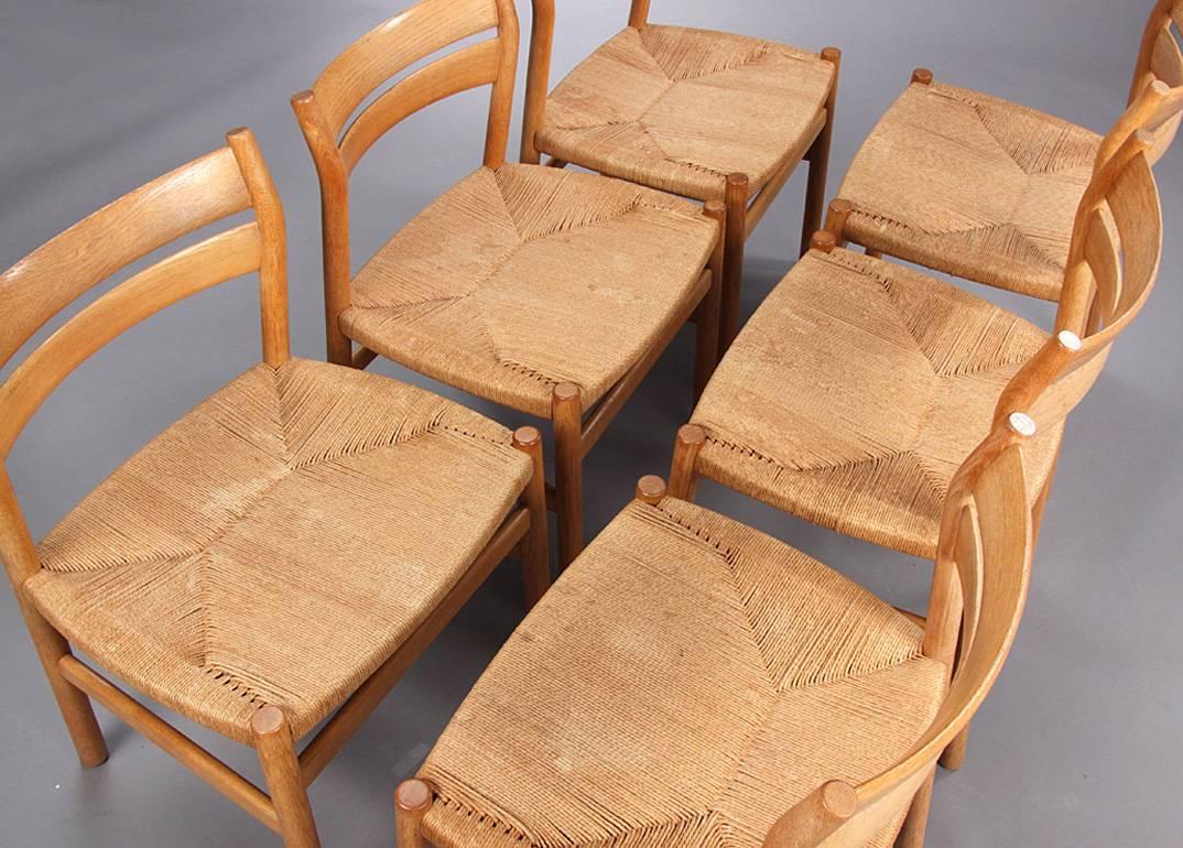 20th Century BM1 Dining Chairs by Børge Mogensen CM Madsen, Set of Six