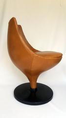 Pair of Pierre Guariche Swivel Chairs in Fine Leather
