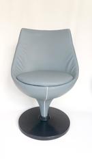 Pierre Guariche Swivel Chair Upholstered in Fine Leather