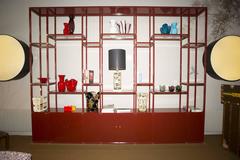 Bookcase Laquered Metal and Brass , 1970s
