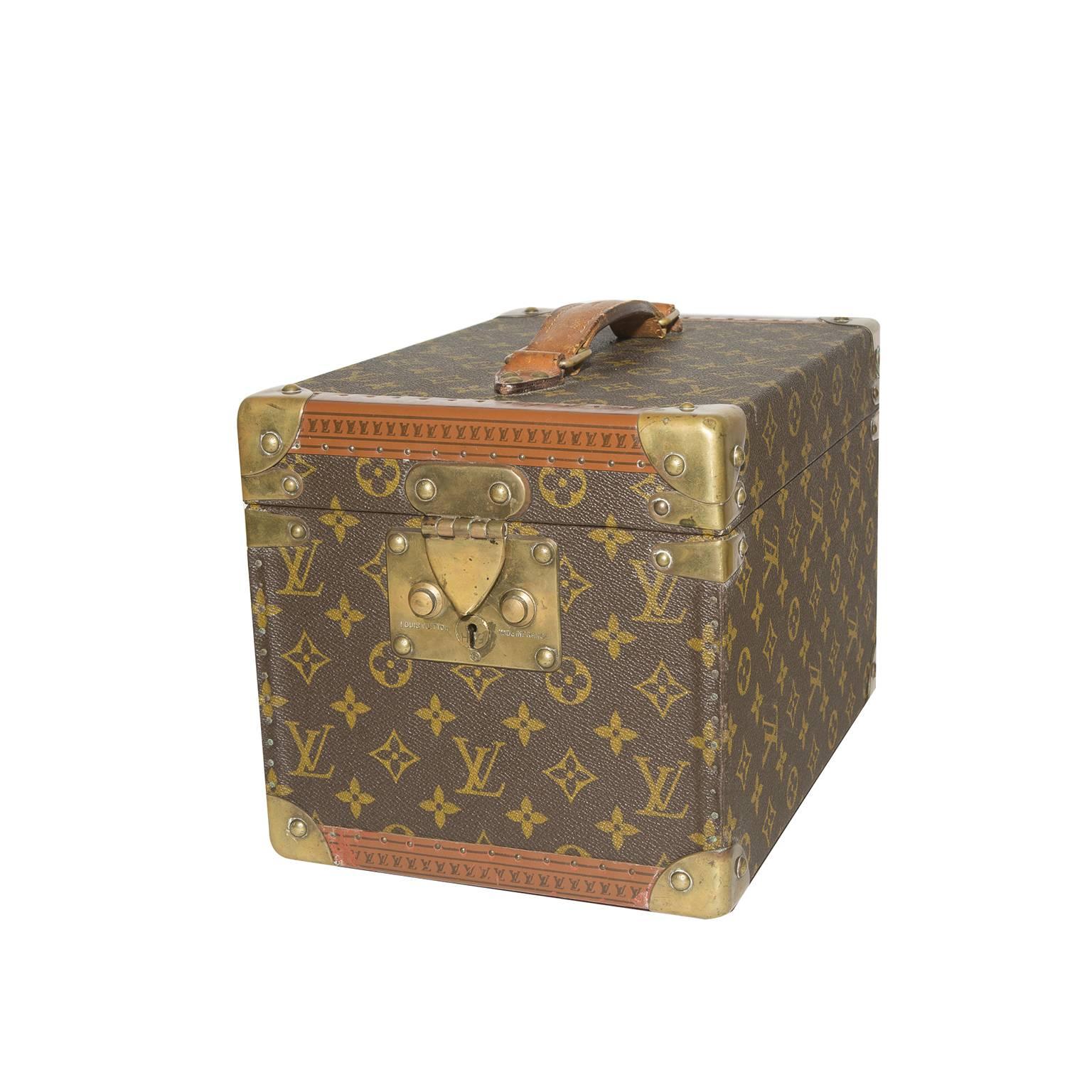 Stunning Louis Vuitton beauty case, internal jewel box with key.