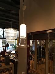 Pair of Mid-Century Murano Glass Ceiling Lamps by VeArt, Venice, Italy, 1960s