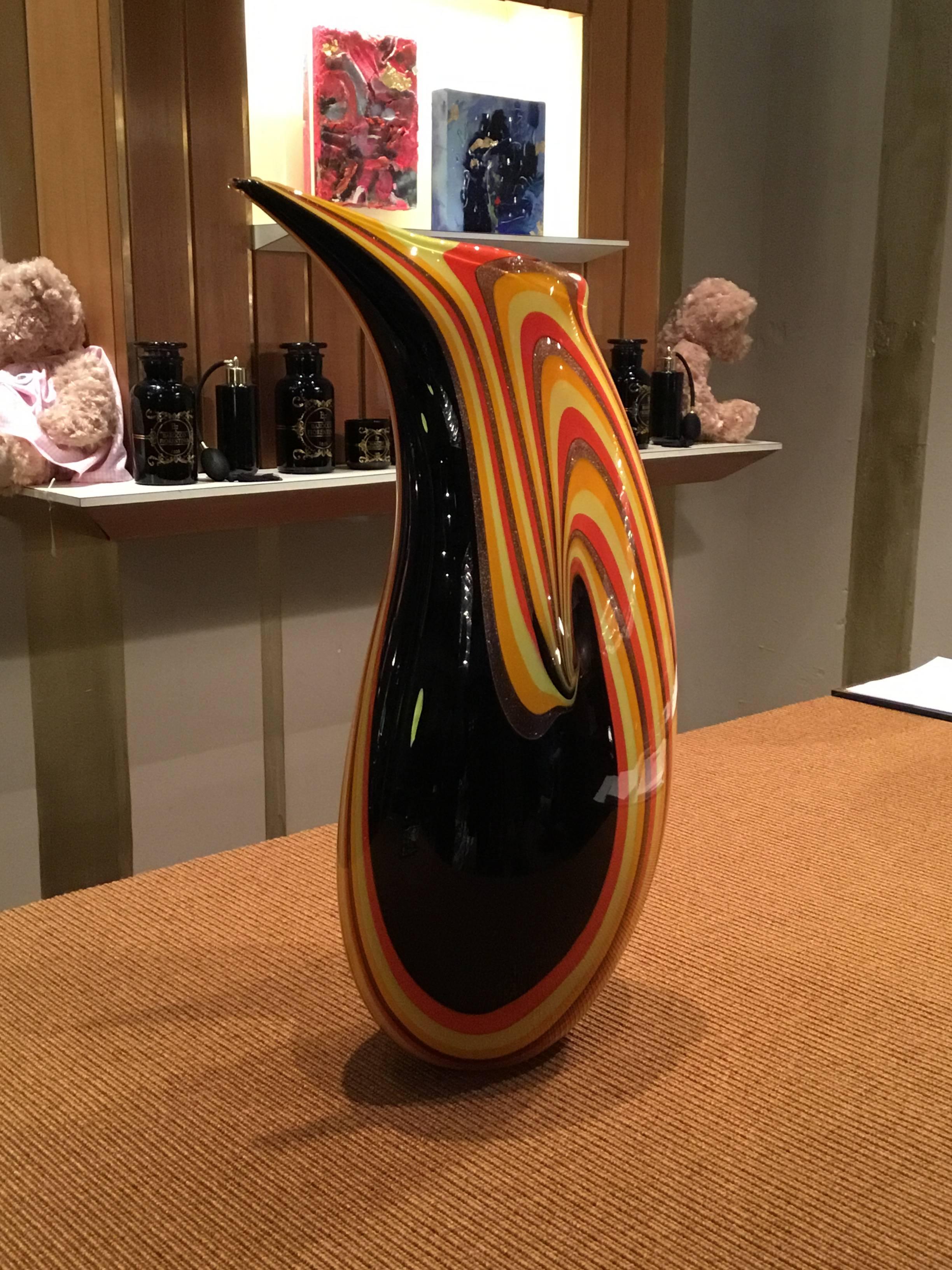 italian blown glass vase