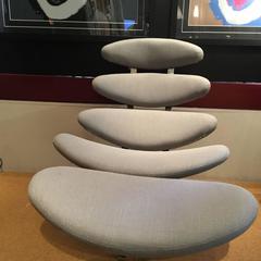 Chaise Corona avec pouf de Poul Volther:: 1964