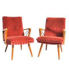 Vintage Mohair Cocktail Lounge Chair