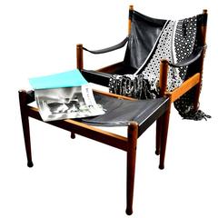 Safari Easy Chair and Footstool by Eric Wørts for Niels Eilersen