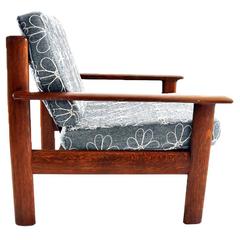 Danish Vintage Teak and Walnut Lounge Chair