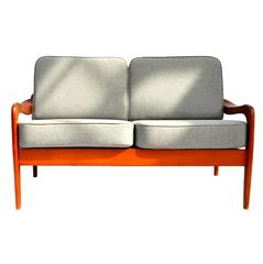 Two-Seat Teak Sofa from Komfort