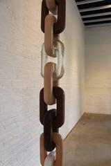 Chain Decorative Object Hanging Sculpture Walnut, Fir, Concrete, Resin -In stock