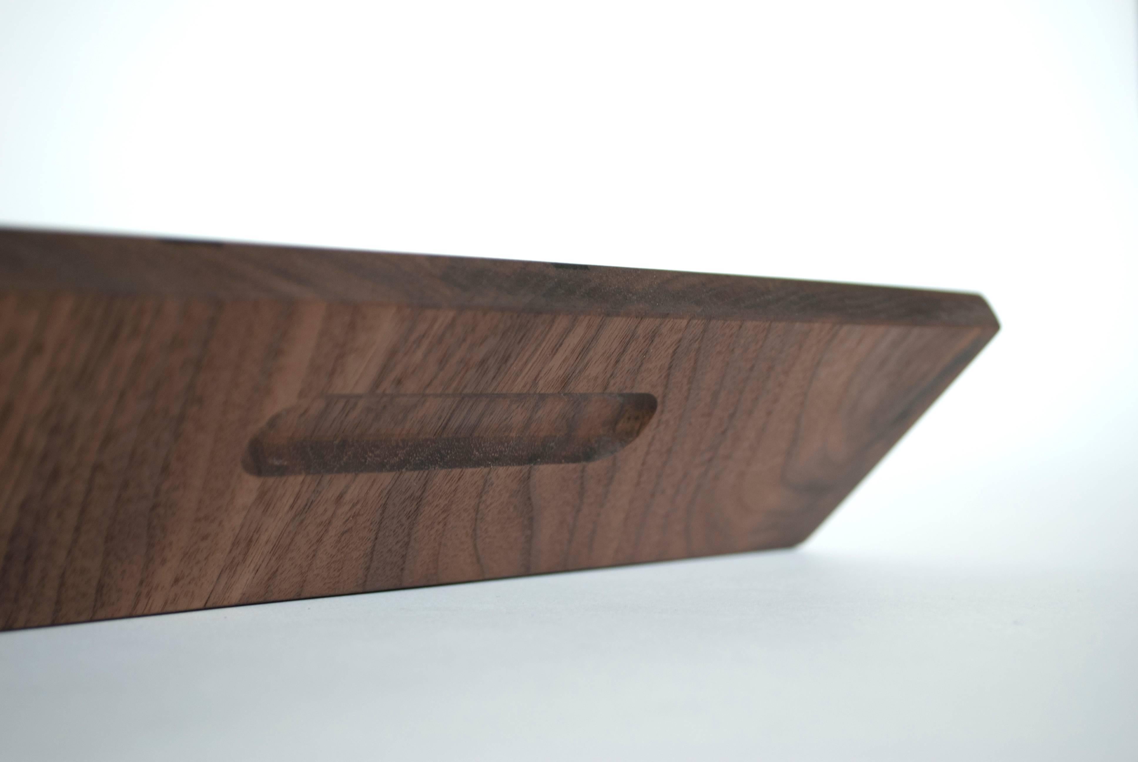 American Honeycomb Decorative Serving Tray in Walnut with Inlaid Resin - In Stock