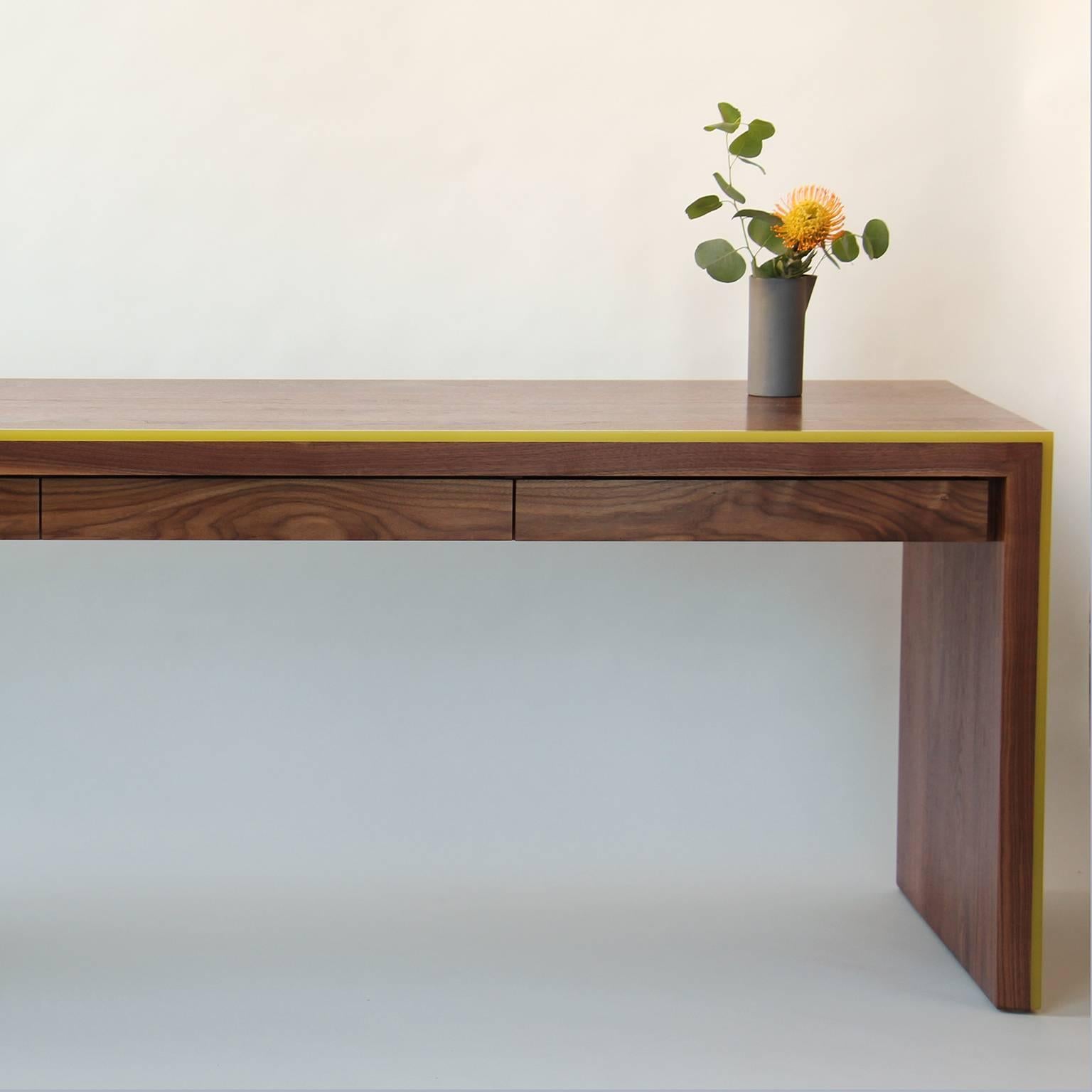 simple walnut desk