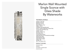 Marlon Wandleuchte (Einzelleuchte) mit Glasschirm