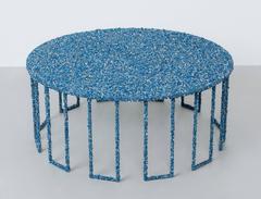 Hand Made Crushed Lapis Lazuli Coffee Table, by Samuel Amoia