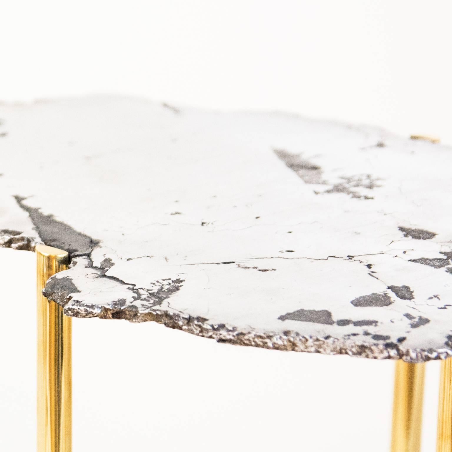 Meteorite Cocktail Tables in Solid Brass or Copper by Christopher Kreiling In Excellent Condition For Sale In Los Angeles, CA