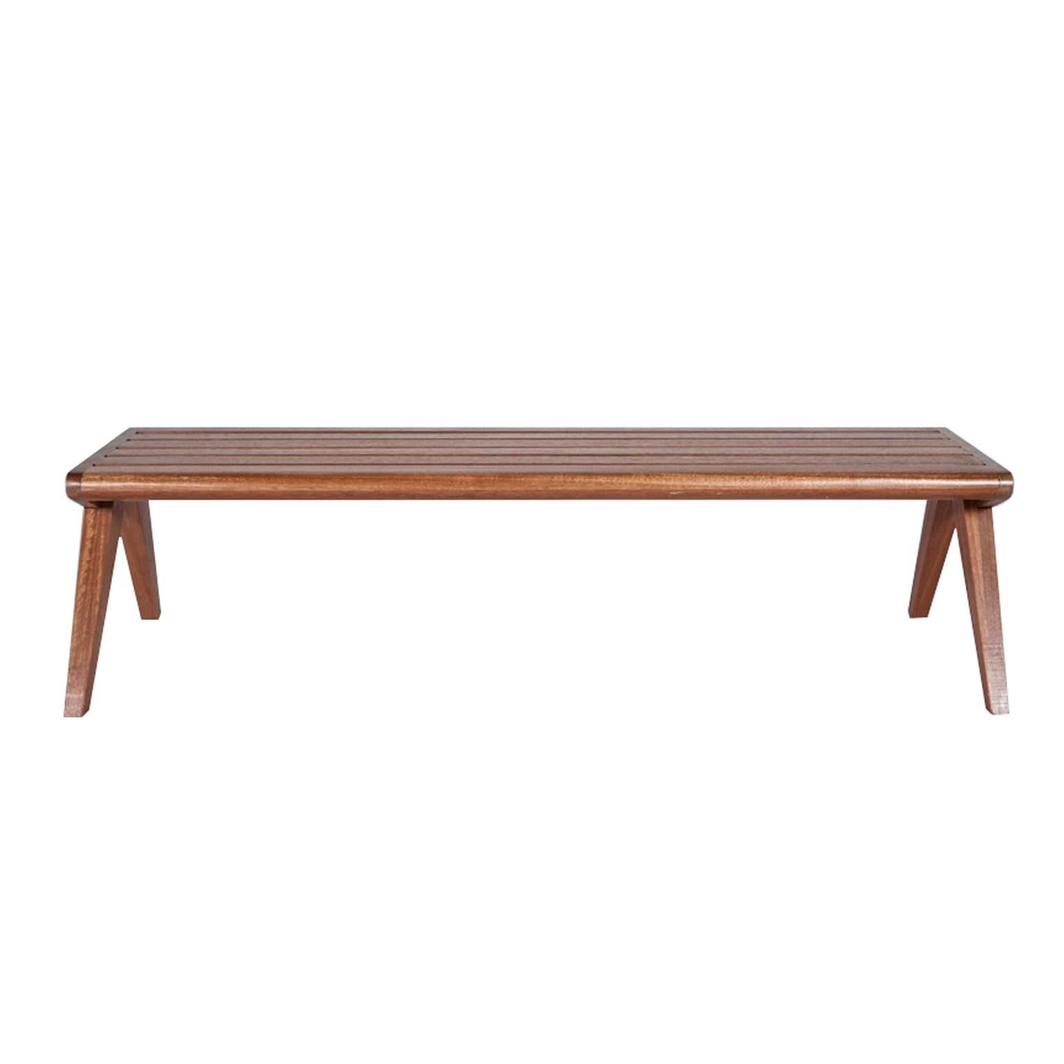 Mid-Century Modern V Bench by PLANEfurniture For Sale