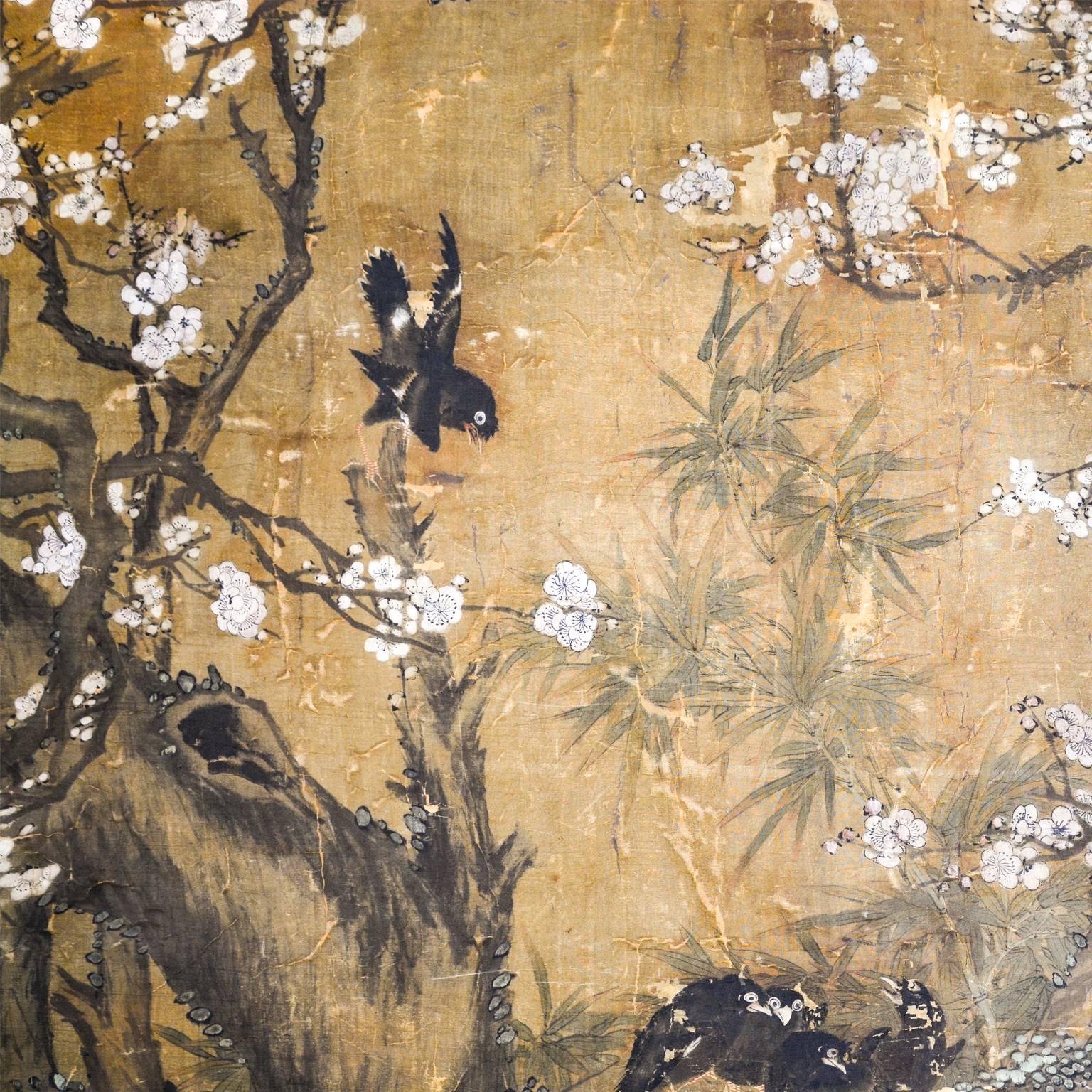 Paper Ming Dynasty Wall Panel