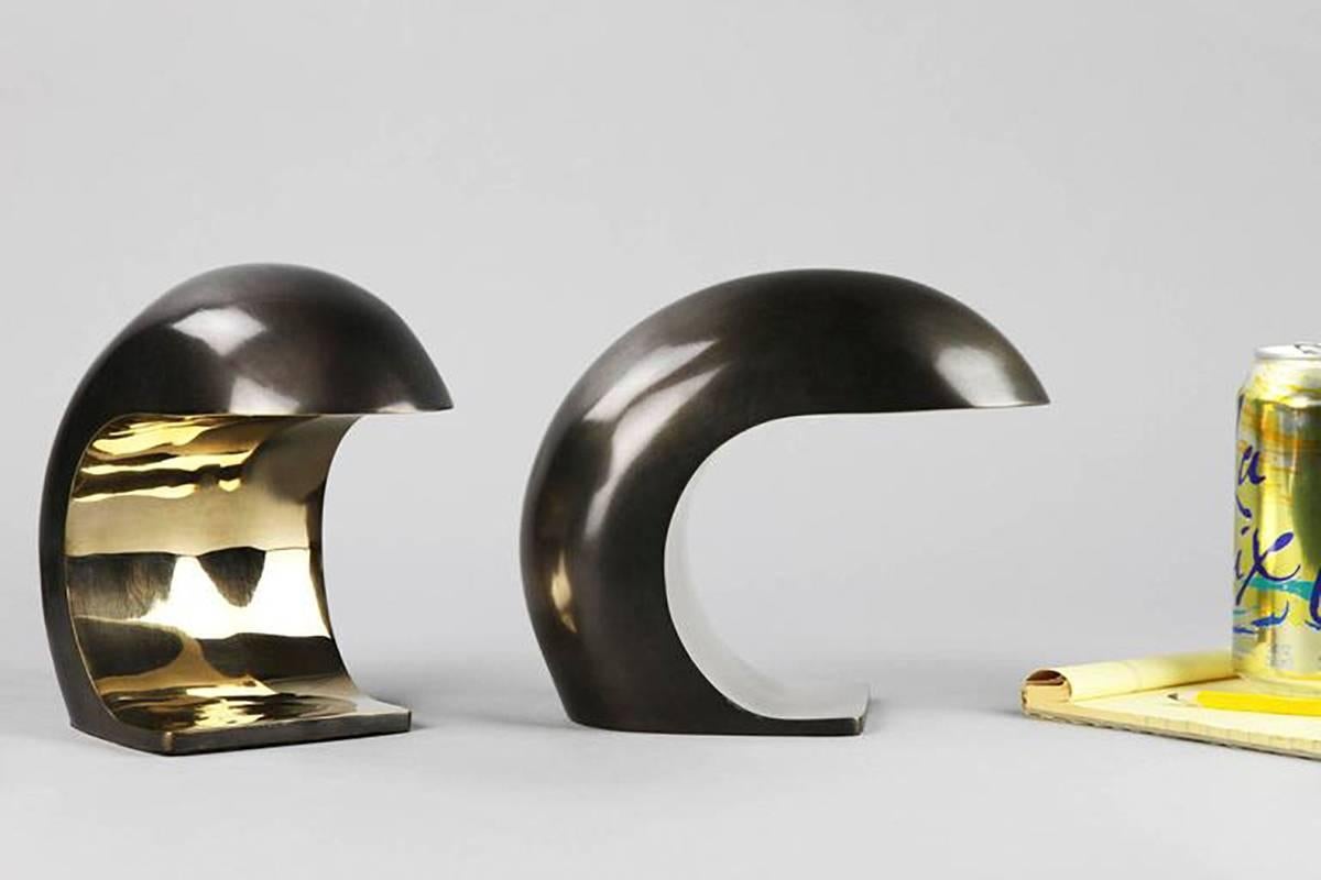 Mini Nautilus Desk Lamp in Bronze by Christopher Kreiling In Excellent Condition For Sale In Los Angeles, CA
