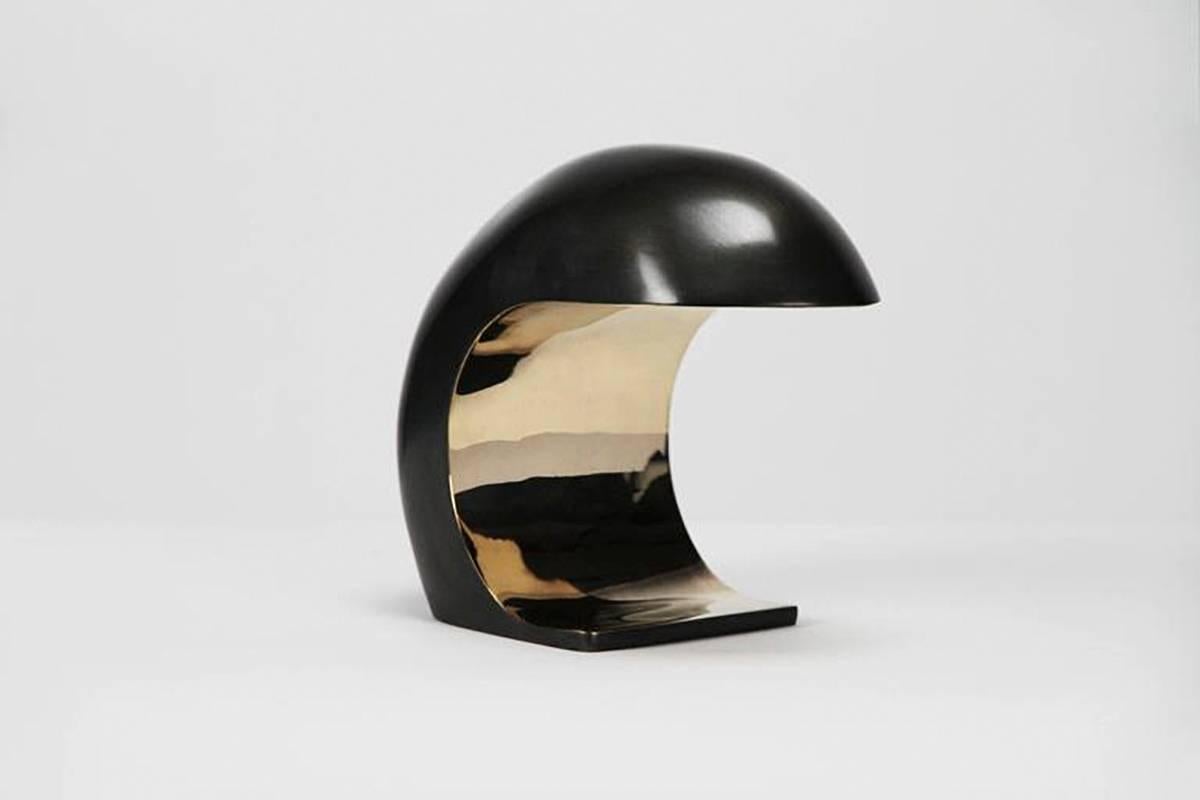Modern Mini Nautilus Desk Lamp in Bronze by Christopher Kreiling For Sale