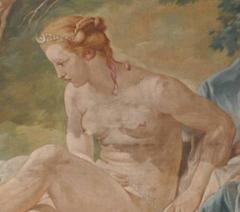 Late 19th Century Painting on Canvas Grass Juice Venus Hunter