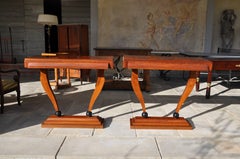 20th Century Art Deco Consoles in Walnut