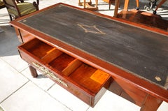 19th Century Writing Desk in Empire Style Enriched with Gold Bronze Parts