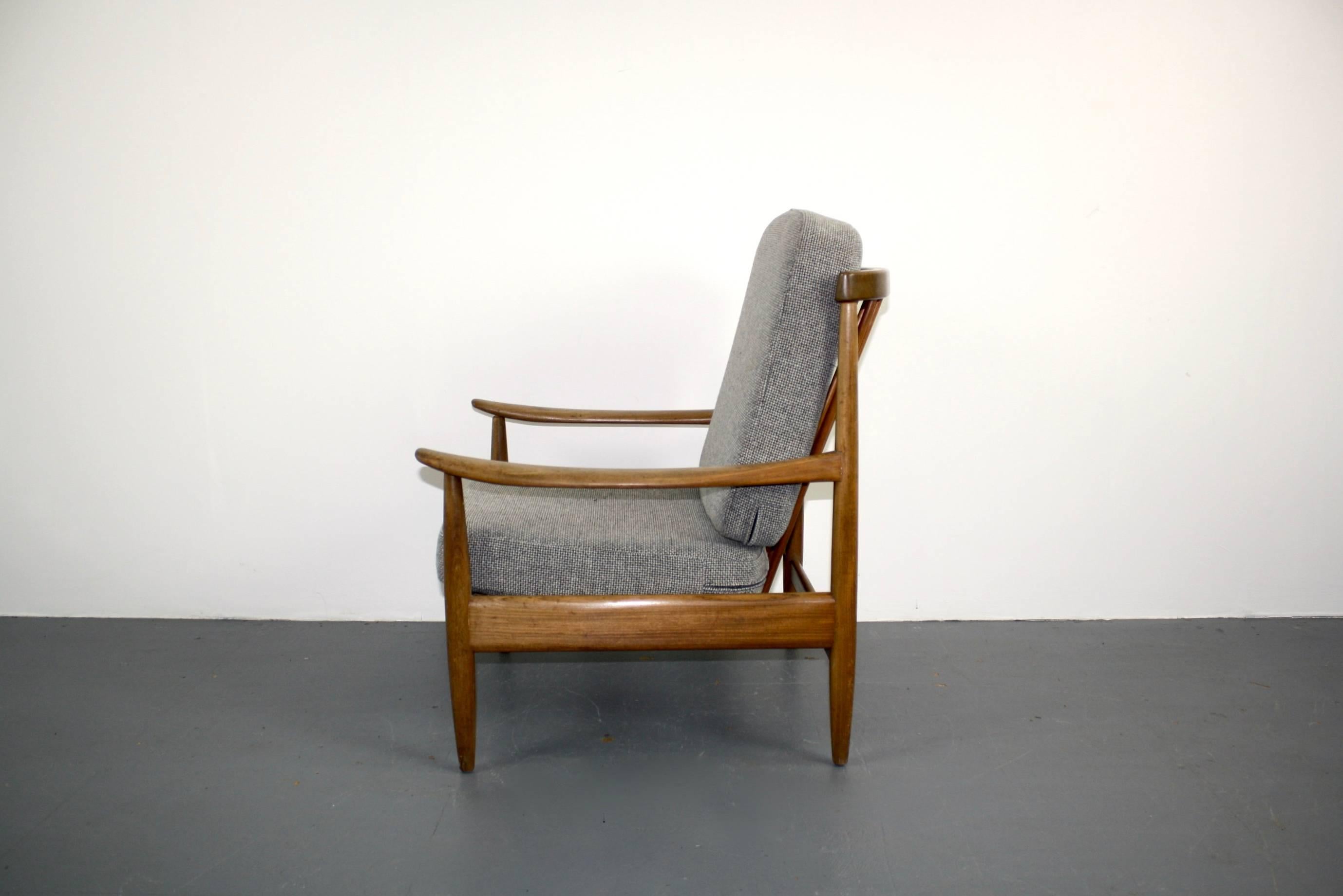 20th Century Midcentury Danish Teak Lounge Chair For Sale