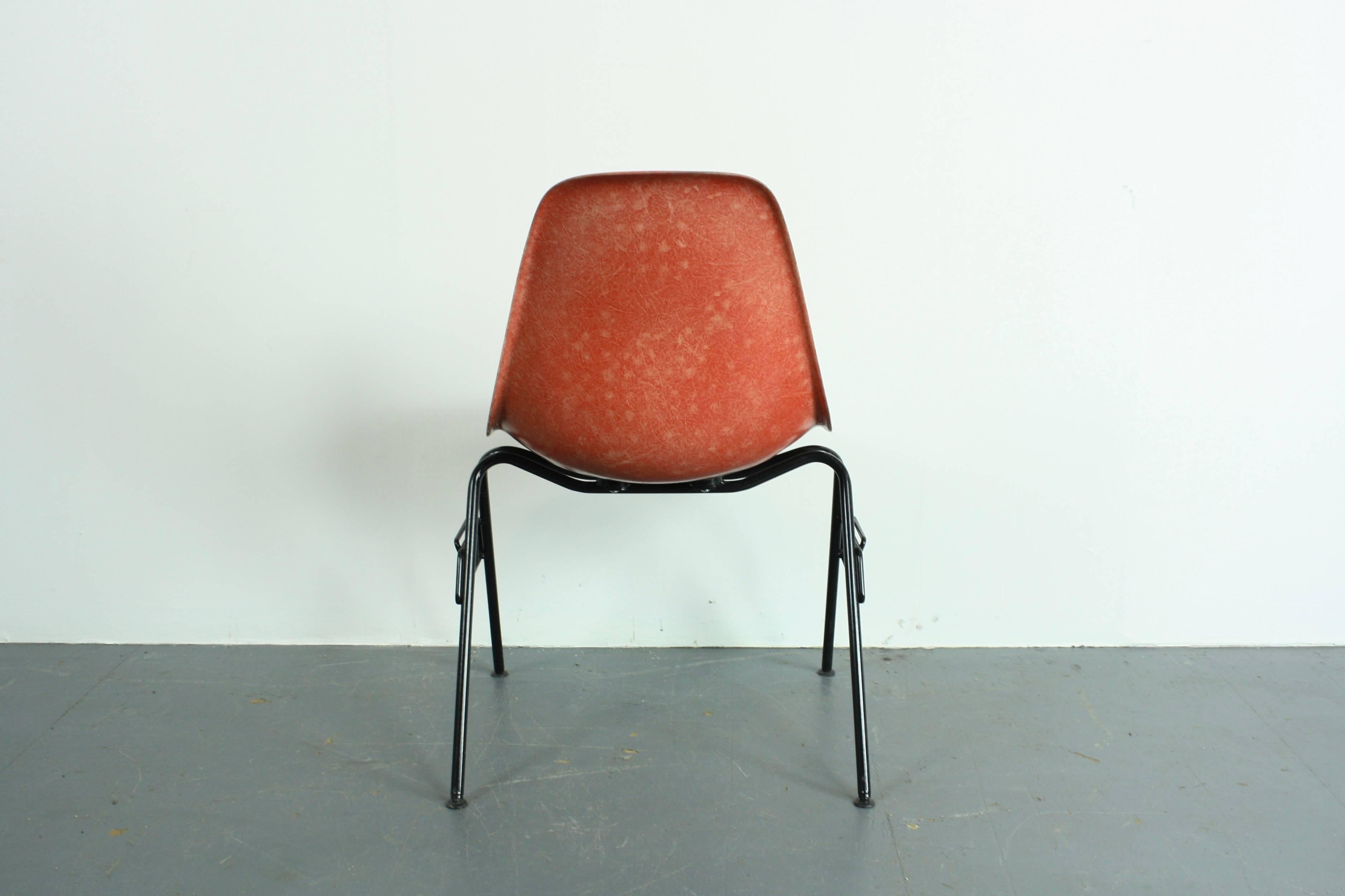 orange eames chair