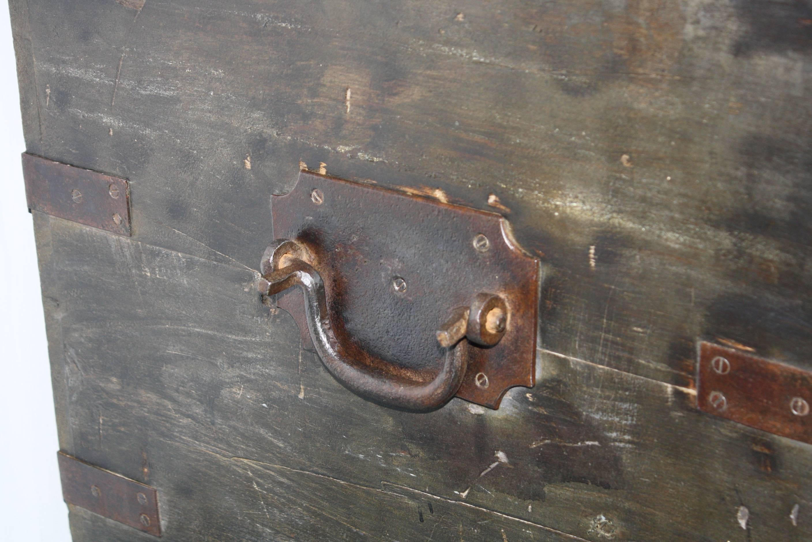 19th Century Early Victorian Sailors Trunk For Sale