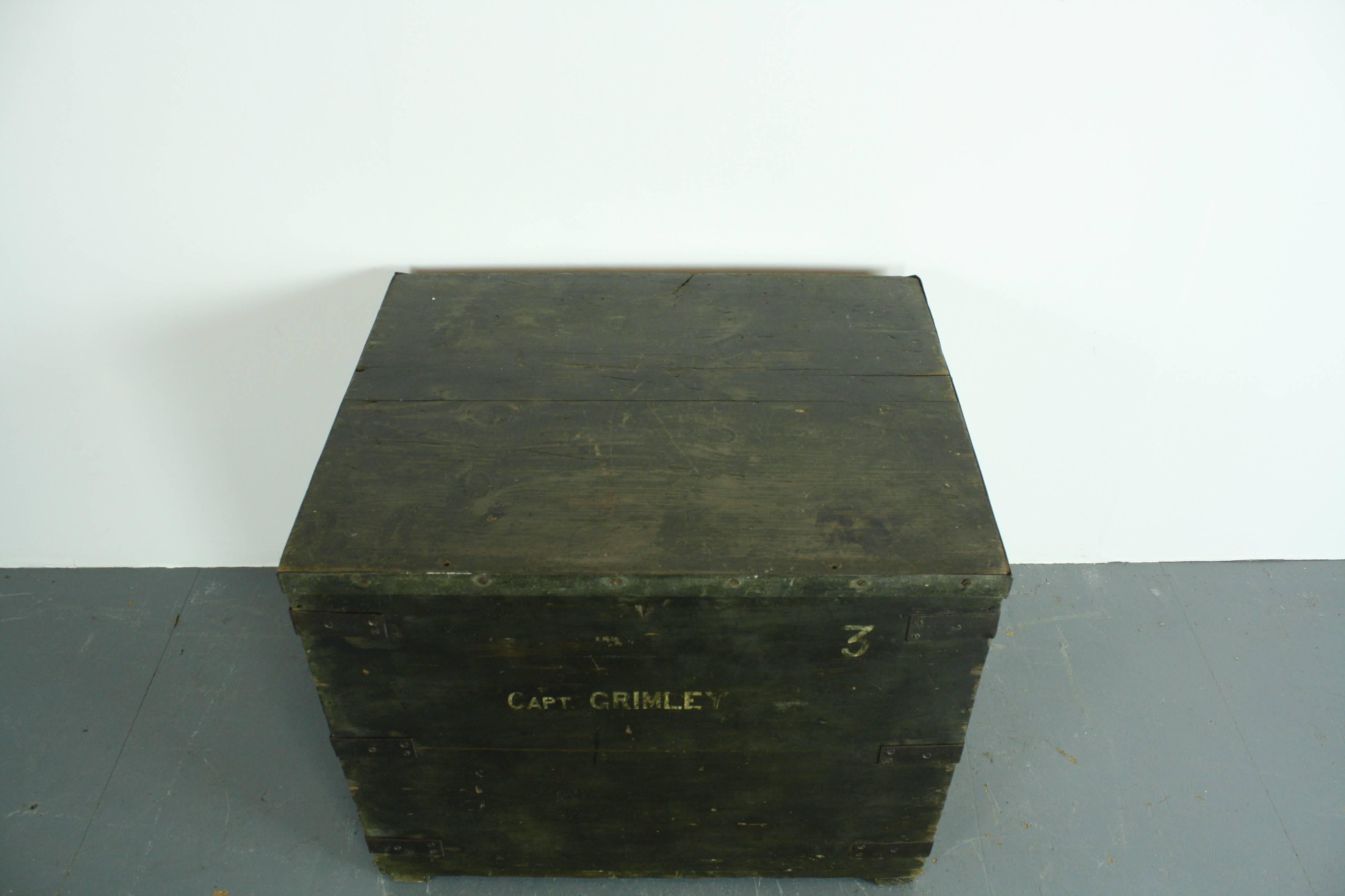 Early Victorian Sailors Trunk For Sale 1