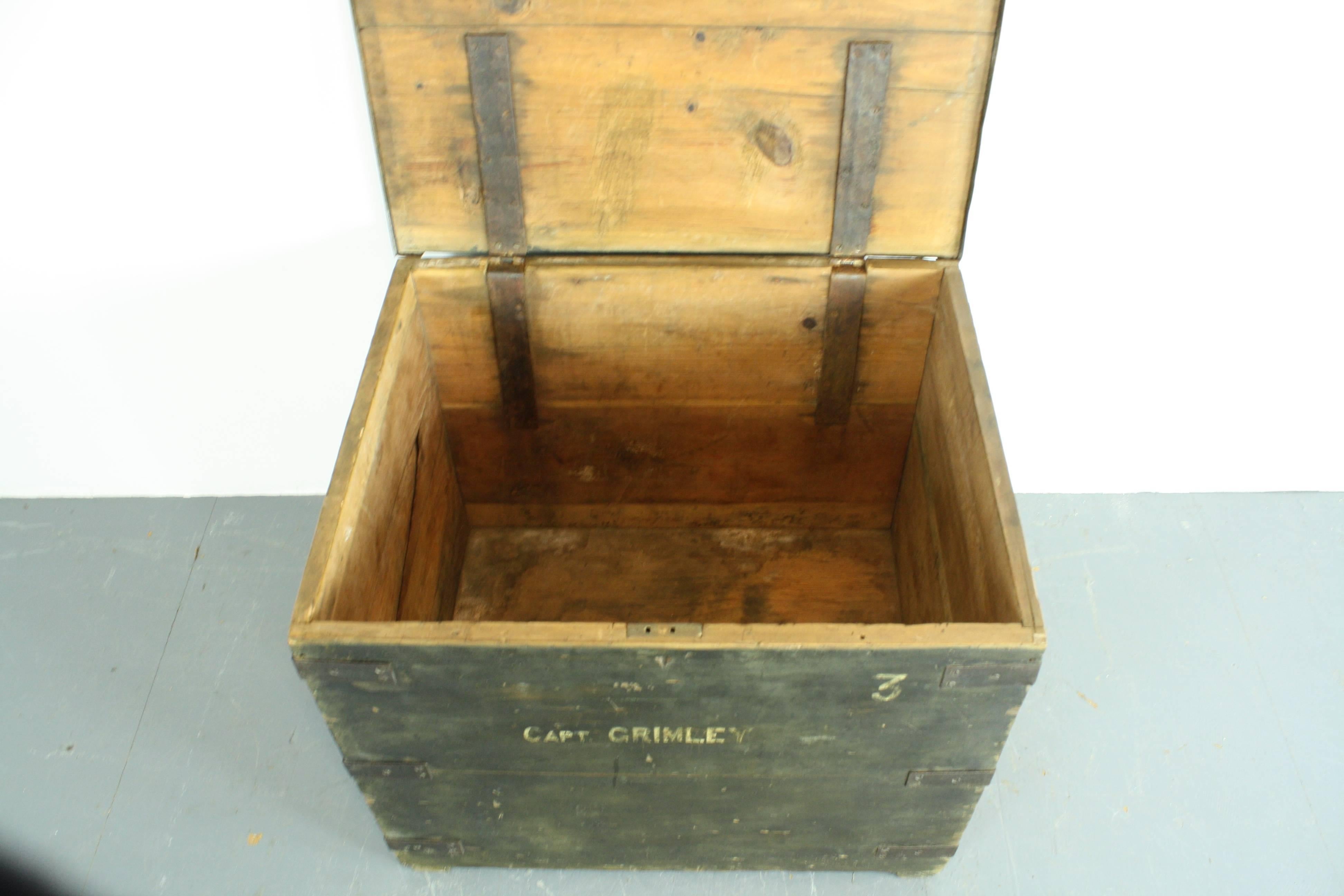 Early Victorian Sailors Trunk For Sale 2