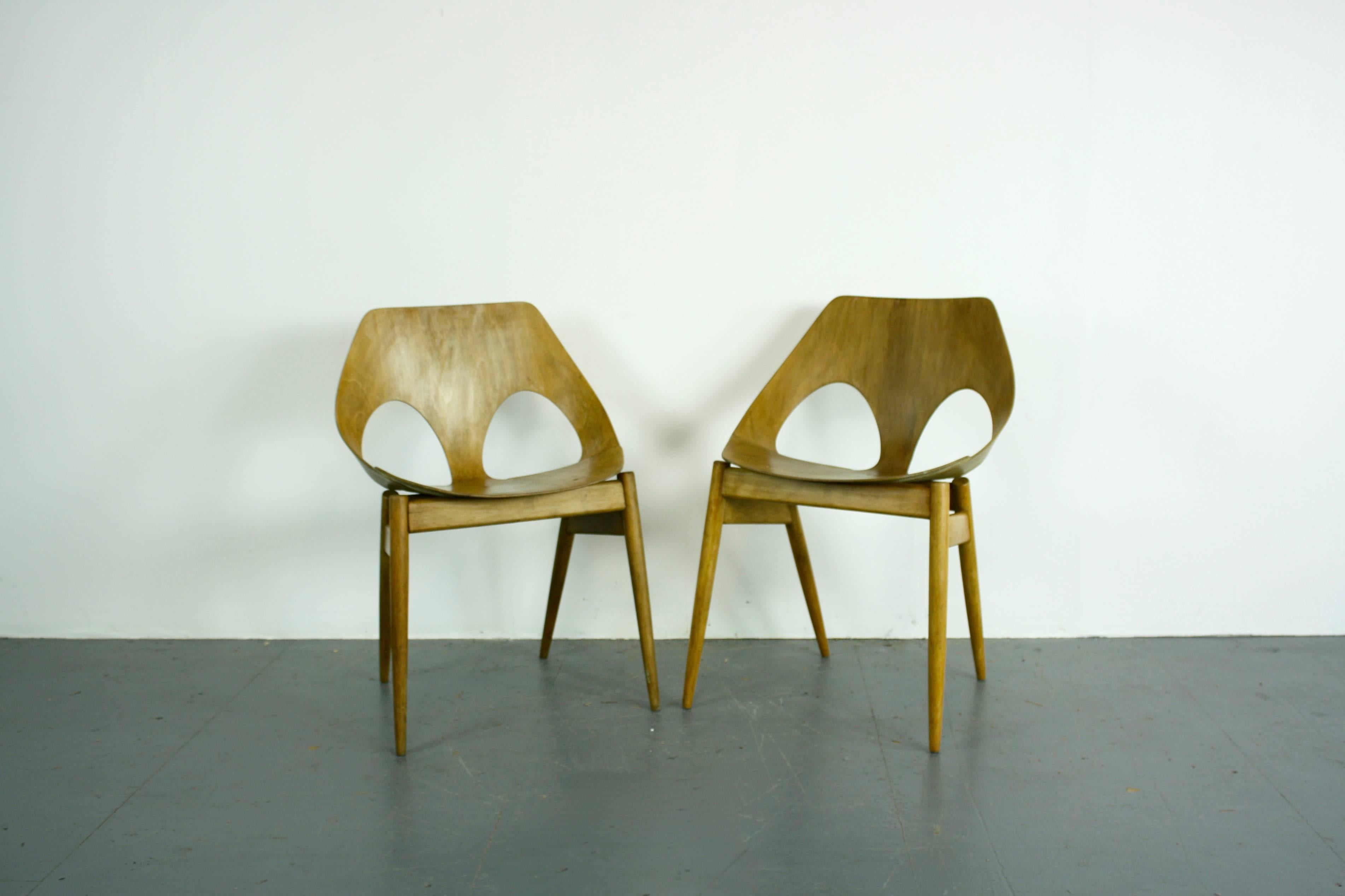 Danish Pair of 1950s Jason Chairs Designed by Carl Jacobs & Frank Guille for Kandya For Sale