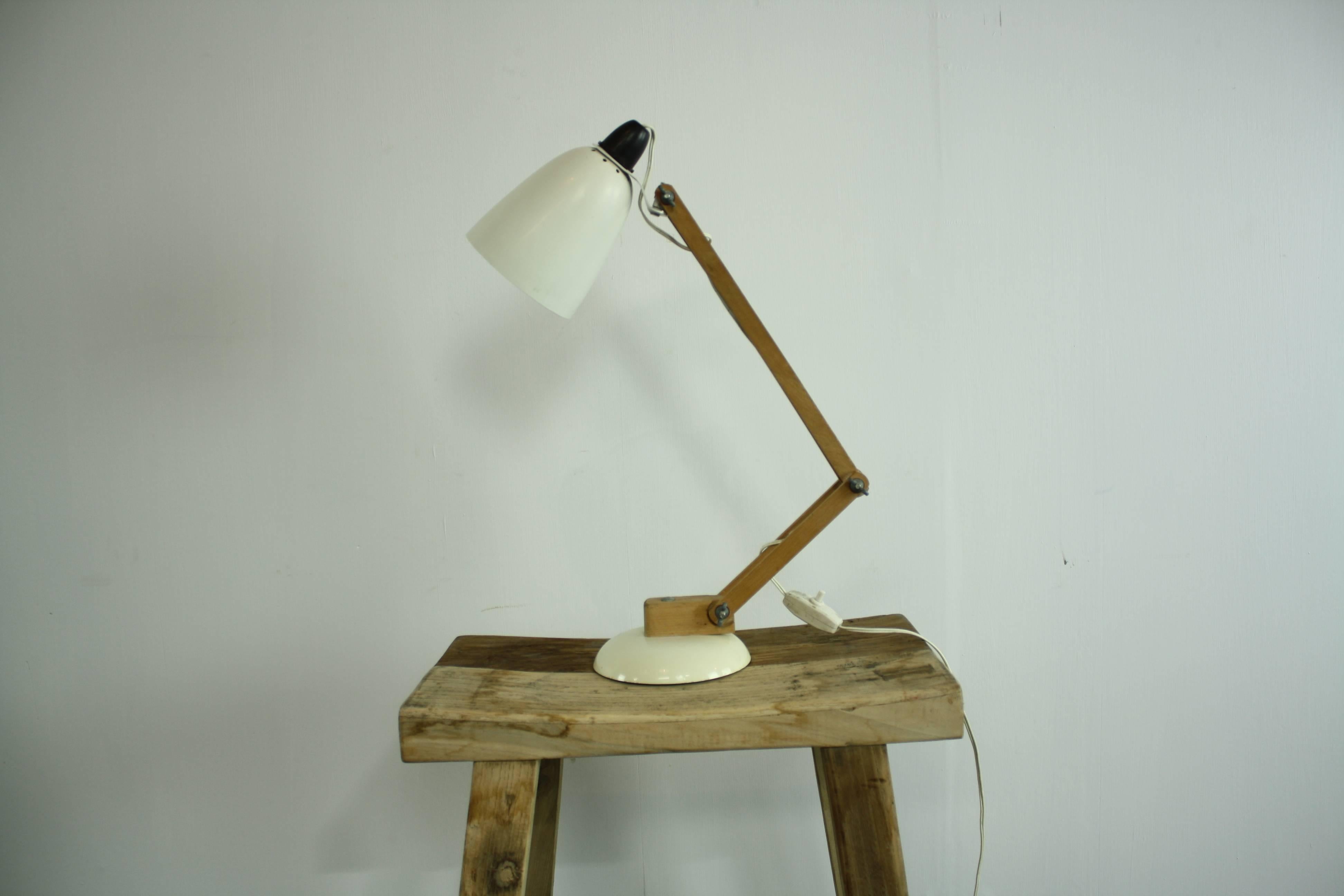 Vintage All Original 1950s White Anglepoise Maclamp Designed by Terence Conran  In Good Condition In Lewes, East Sussex