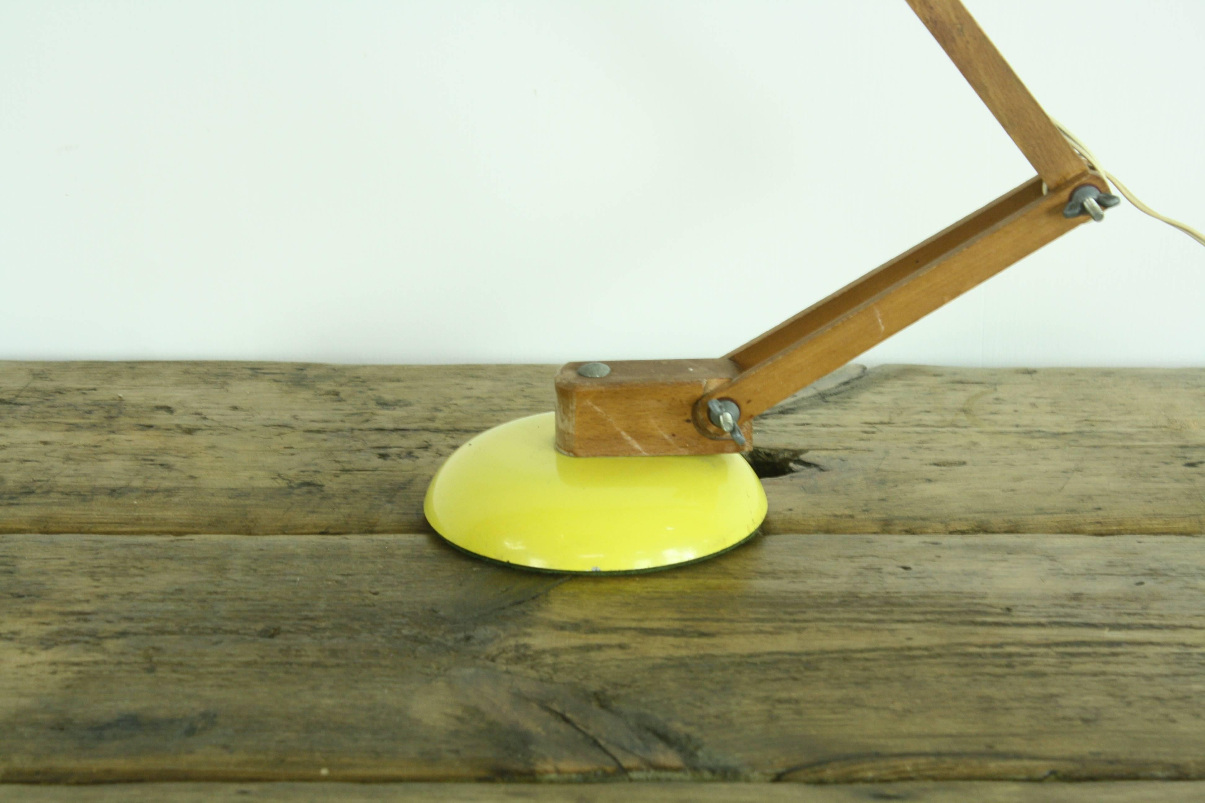 Metal Vintage Mid-Century Maclamp Anglepoise Lamp in Yellow Designed by Terence Conran