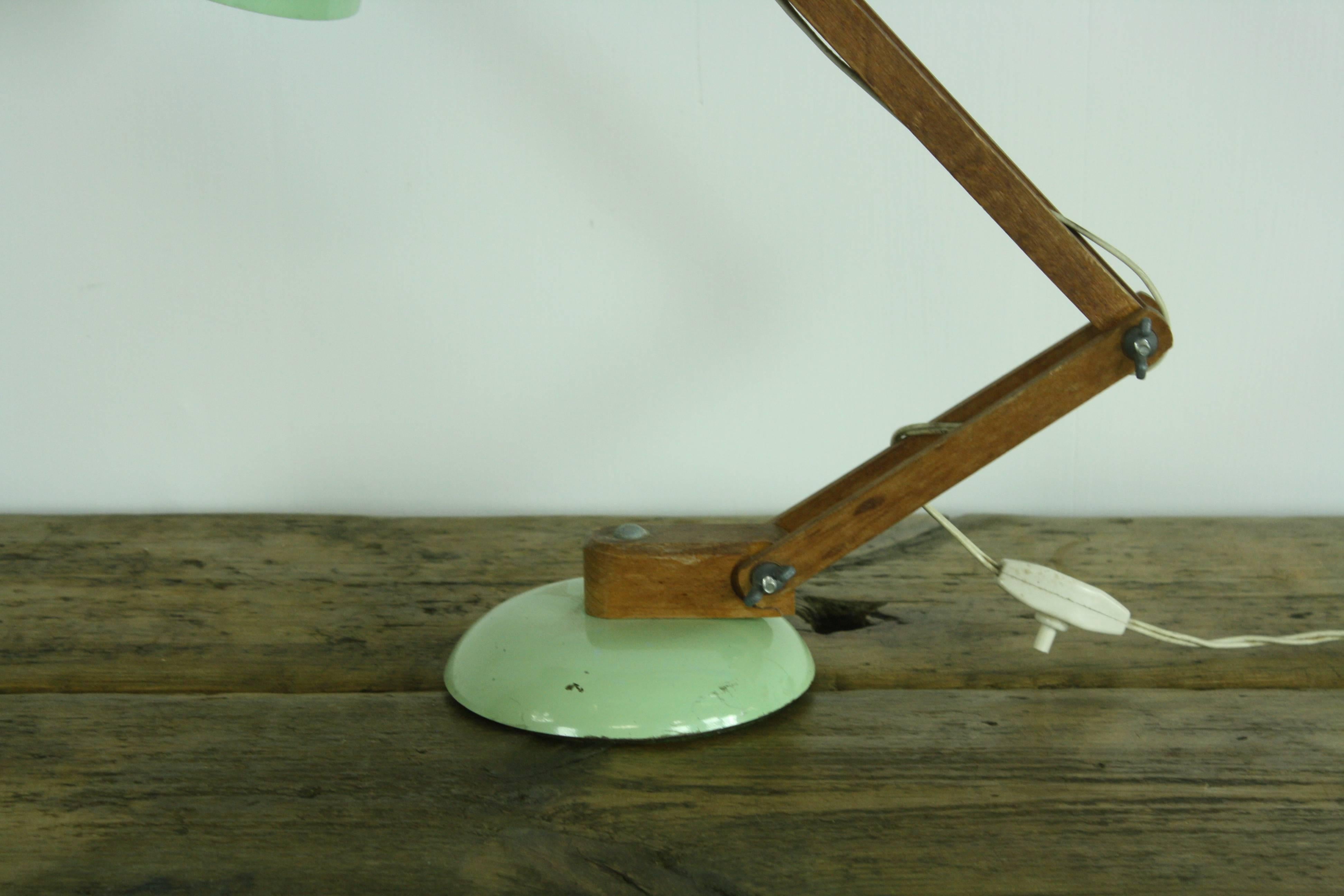 Vintage Midcentury Maclamp Anglepoise Lamp in Green Designed by Terence Conran For Sale 1