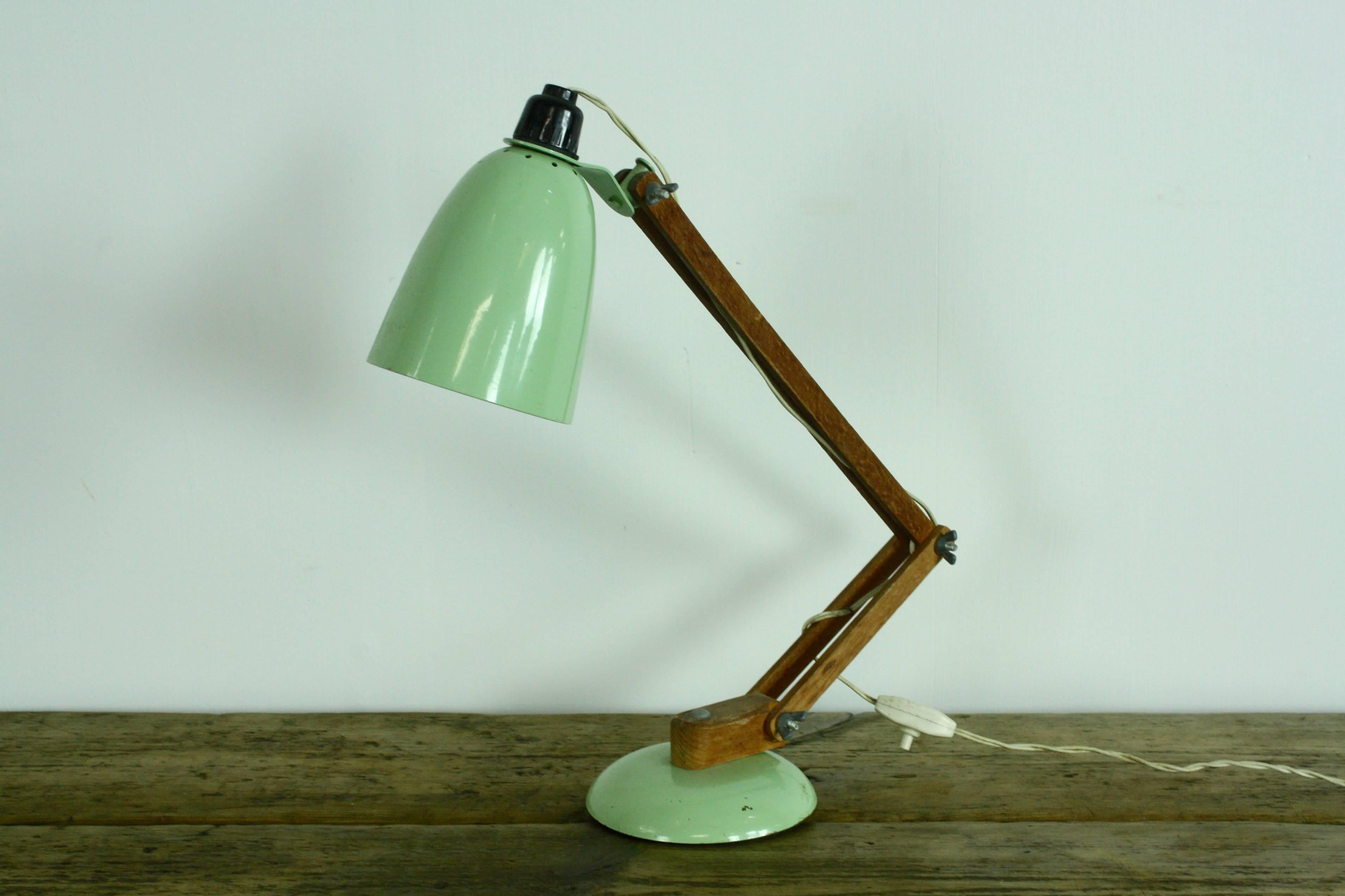 20th Century Vintage Midcentury Maclamp Anglepoise Lamp in Green Designed by Terence Conran For Sale