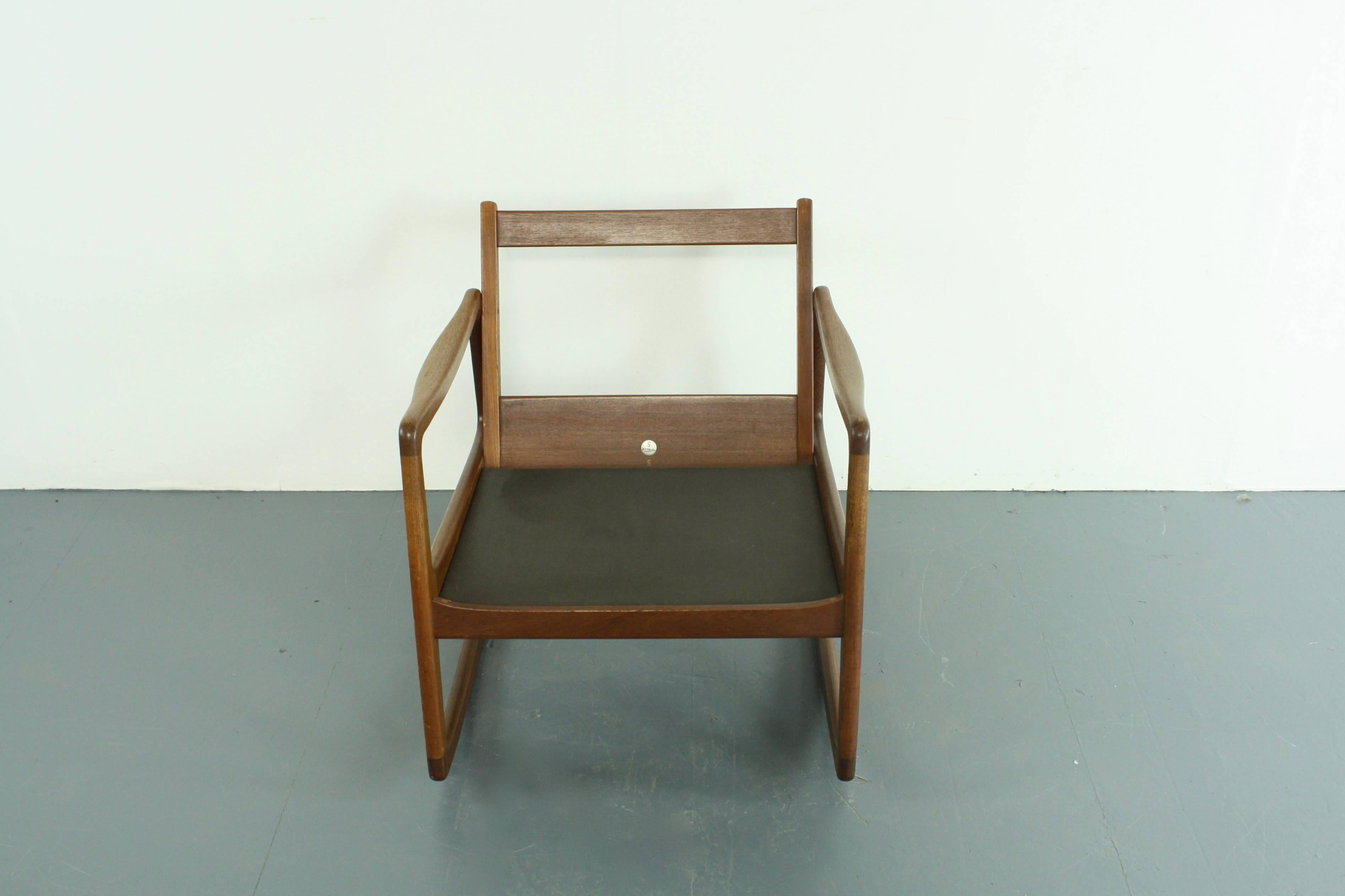 Vintage Midcentury Teak Rocking Chair by Ole Wanscher for France & Son, Denmark For Sale 2