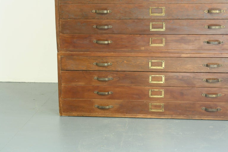 Vintage 1930s British Architects Drawers Plan Chest For Sale at 1stDibs
