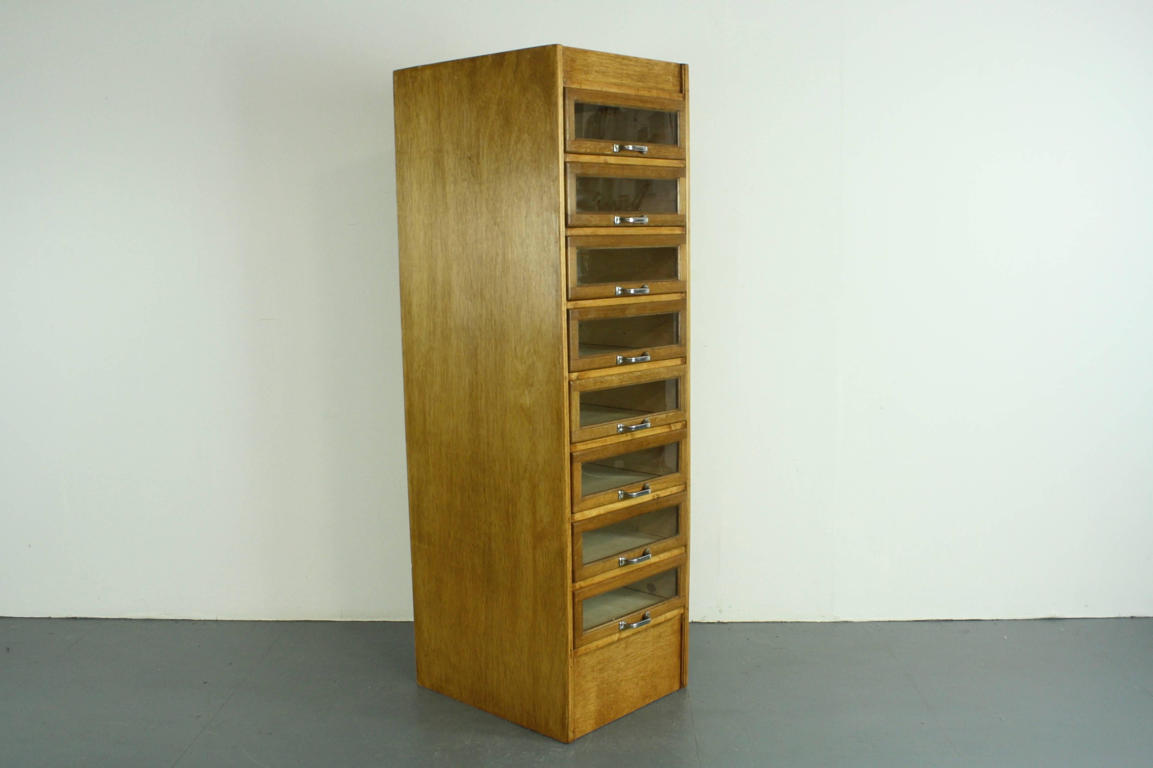 English Eight-Drawer Midcentury British Haberdashery Cabinet For Sale