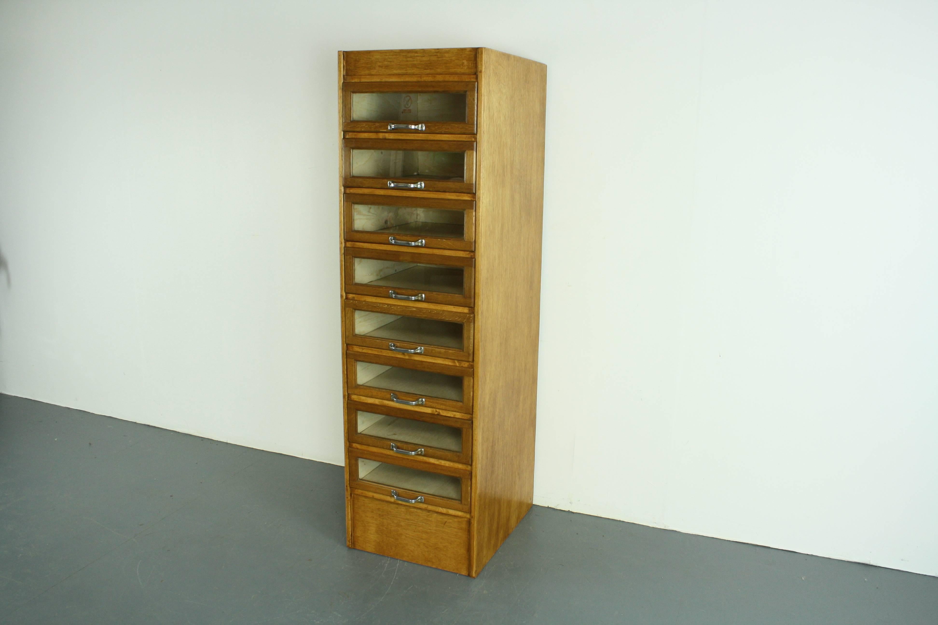 Eight-Drawer Midcentury British Haberdashery Cabinet For Sale 1