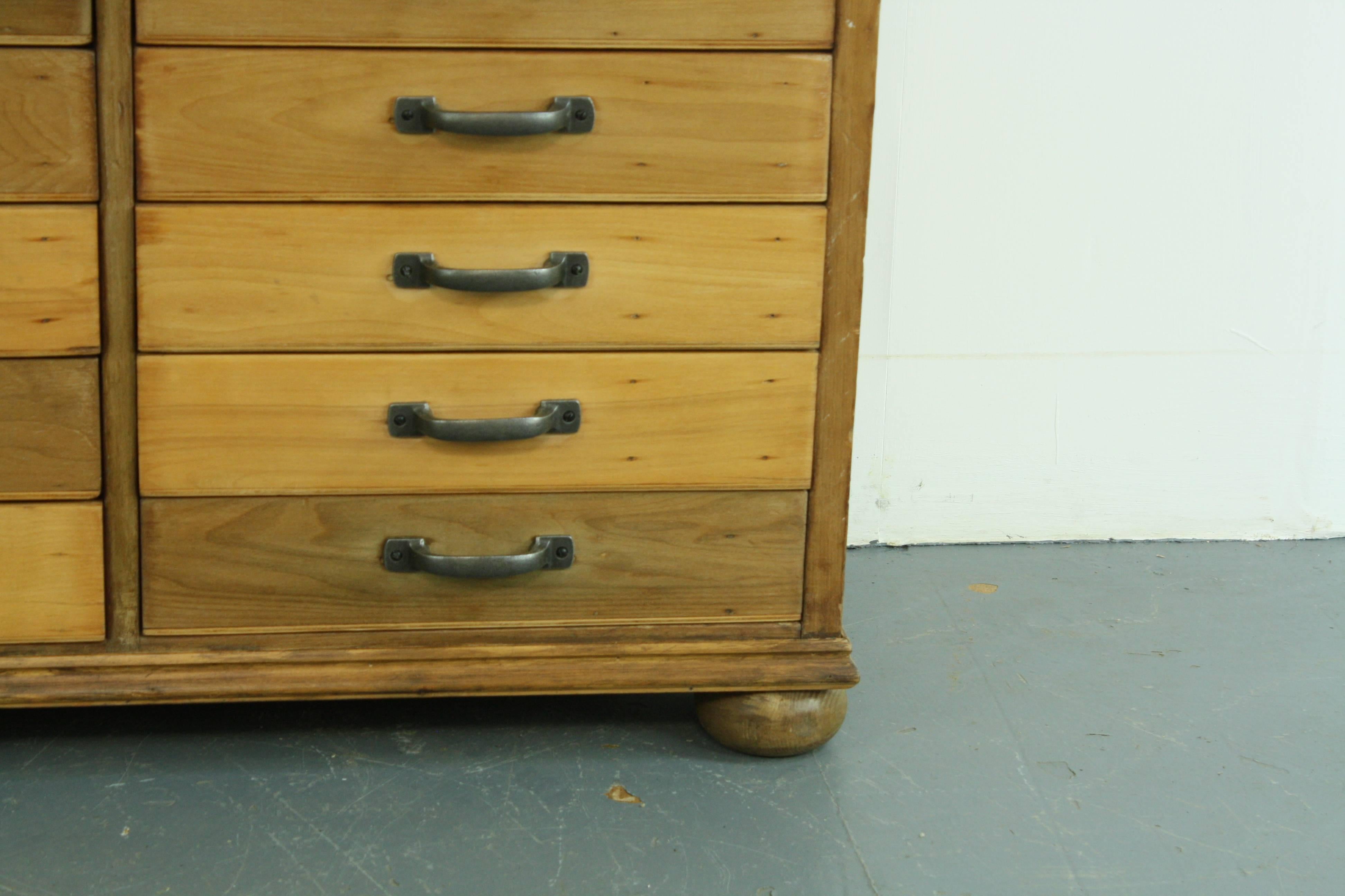 English Vintage 1920s British Haberdashery Chest of Drawers For Sale