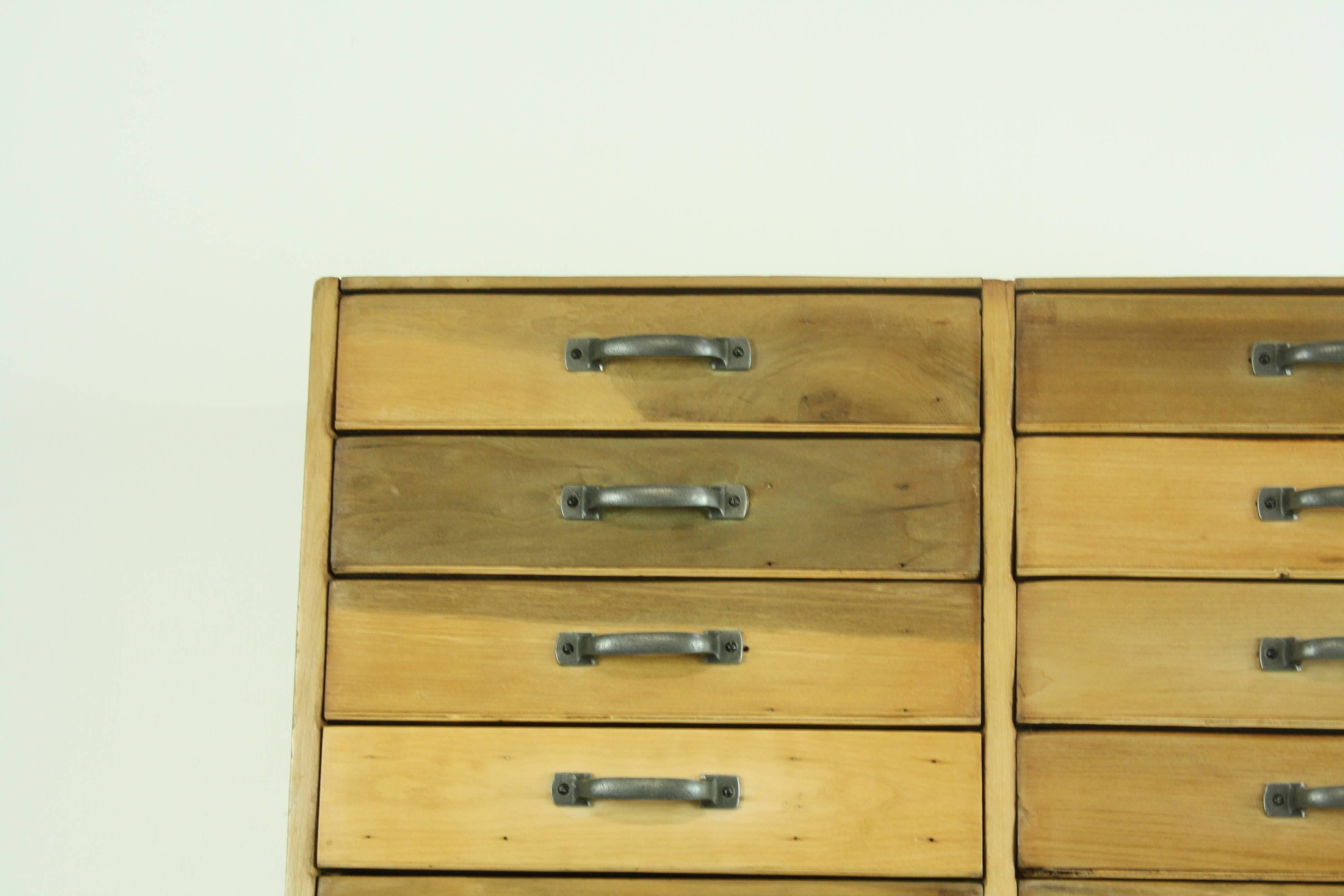 20th Century Vintage 1920s British Haberdashery Chest of Drawers For Sale