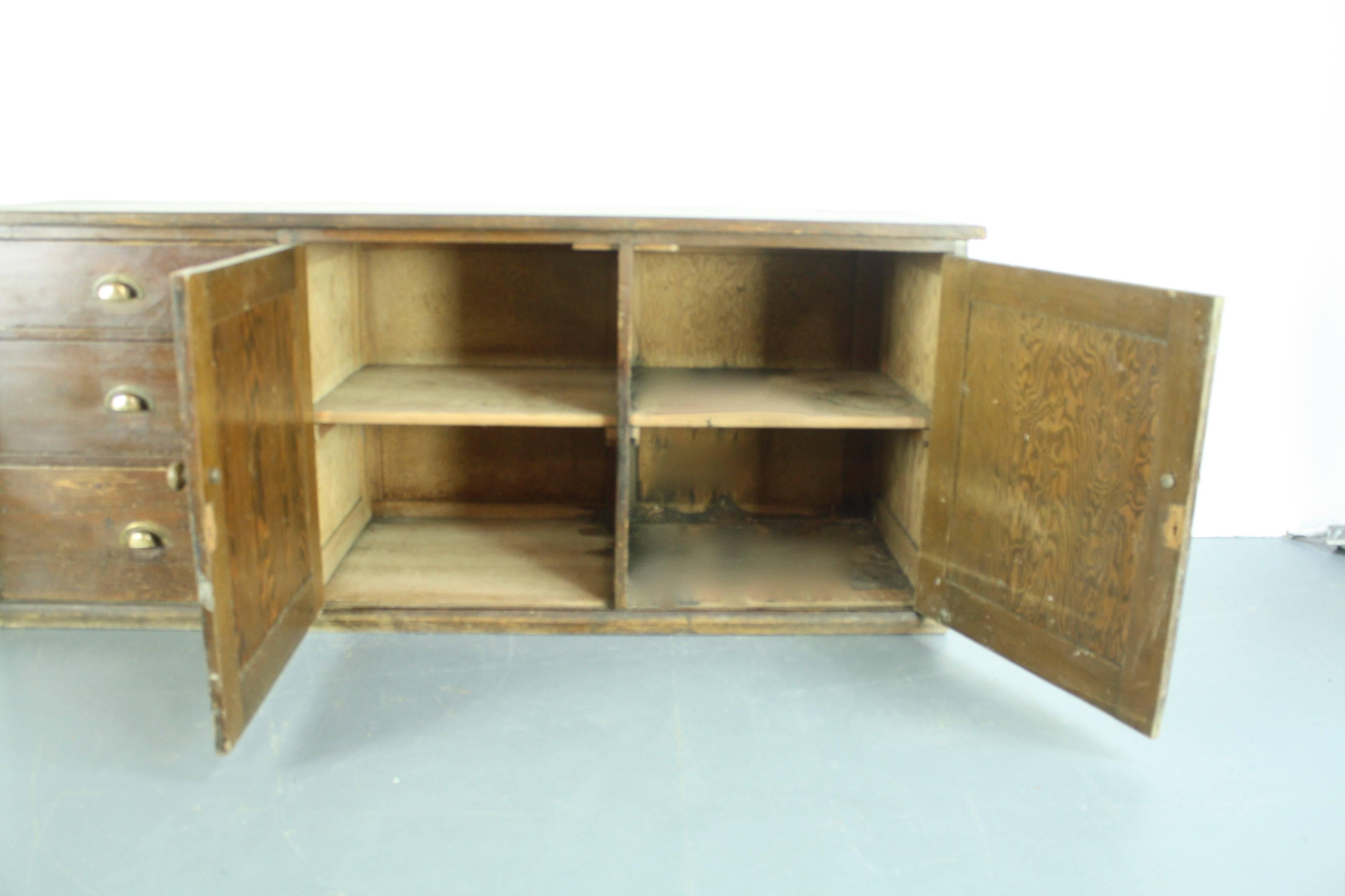 Wood Vintage Early 20th Century British Counter For Sale