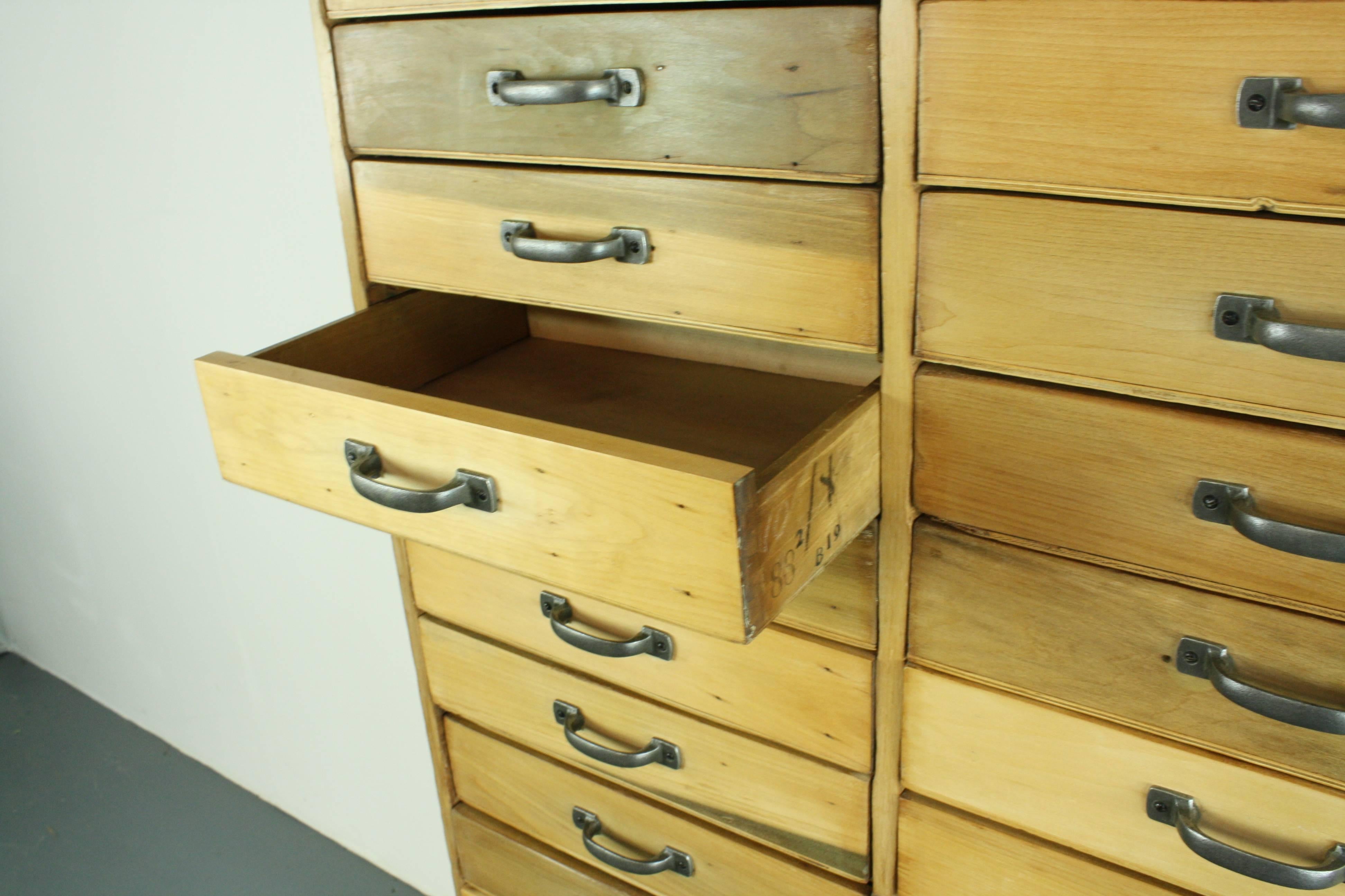 Vintage 1920s British Haberdashery Chest of Drawers For Sale 1