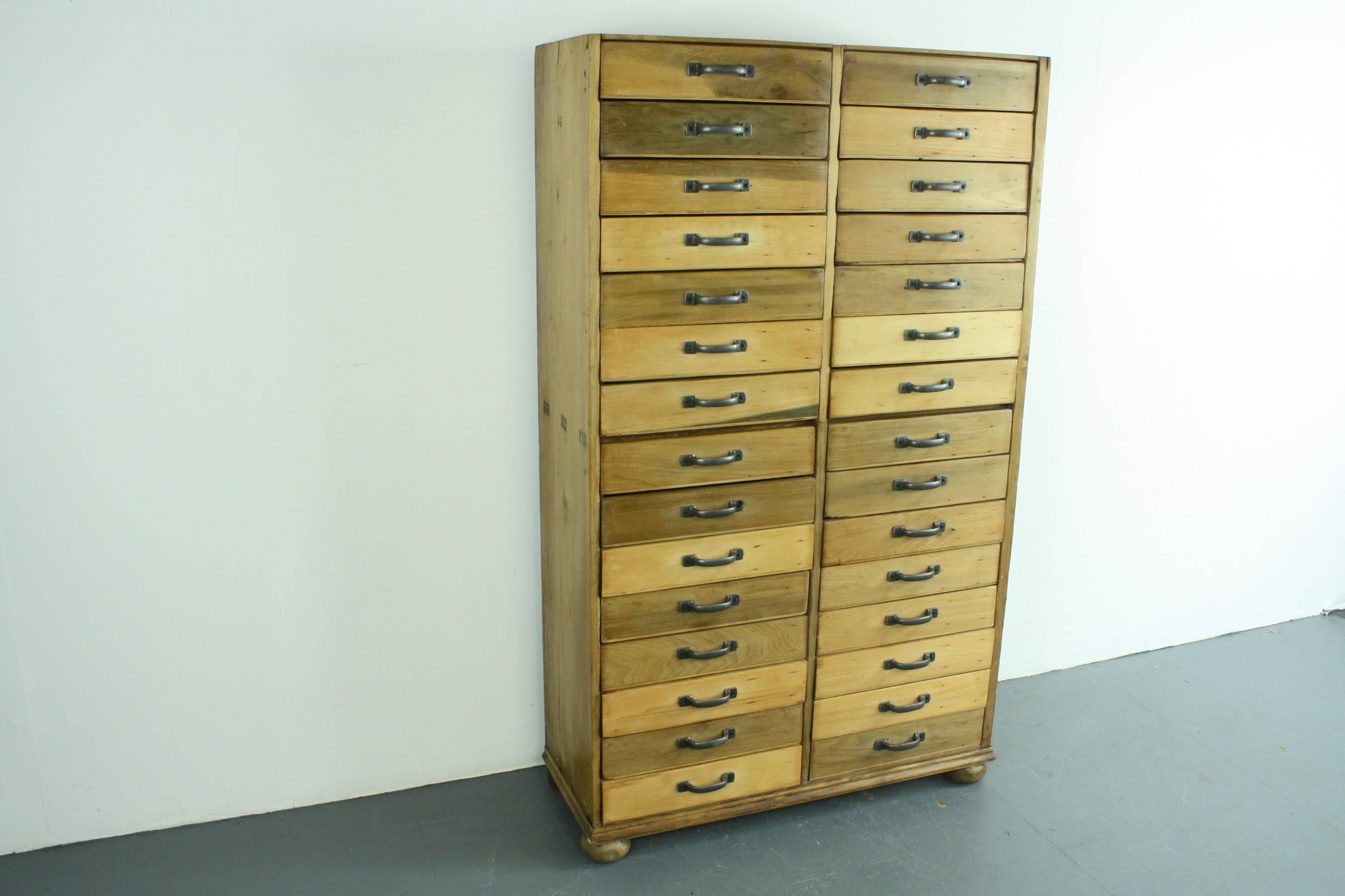 Vintage 1920s British Haberdashery Chest of Drawers For Sale 2