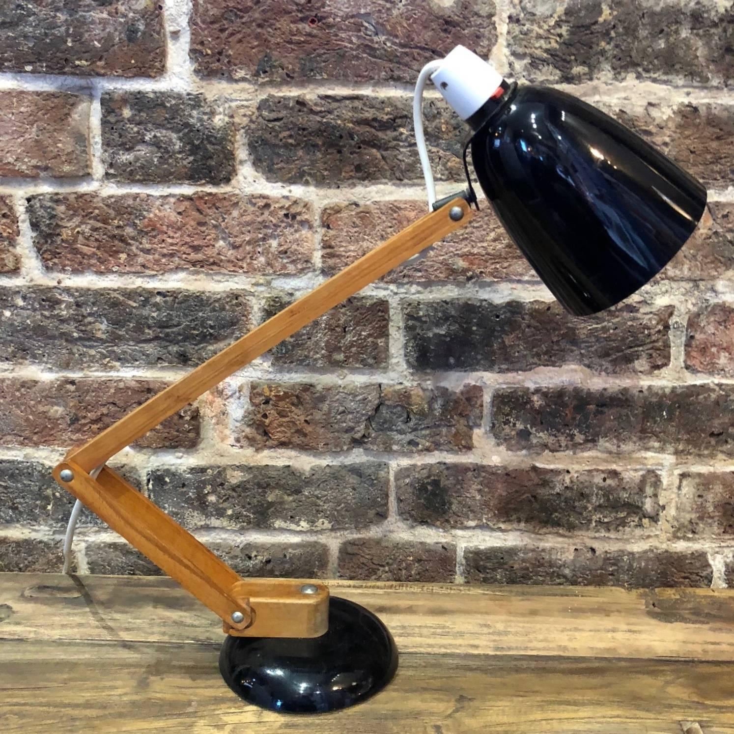 Vintage, 1950s Black Angle Poise Maclamp Designed by Terence Conran In Good Condition For Sale In Lewes, East Sussex